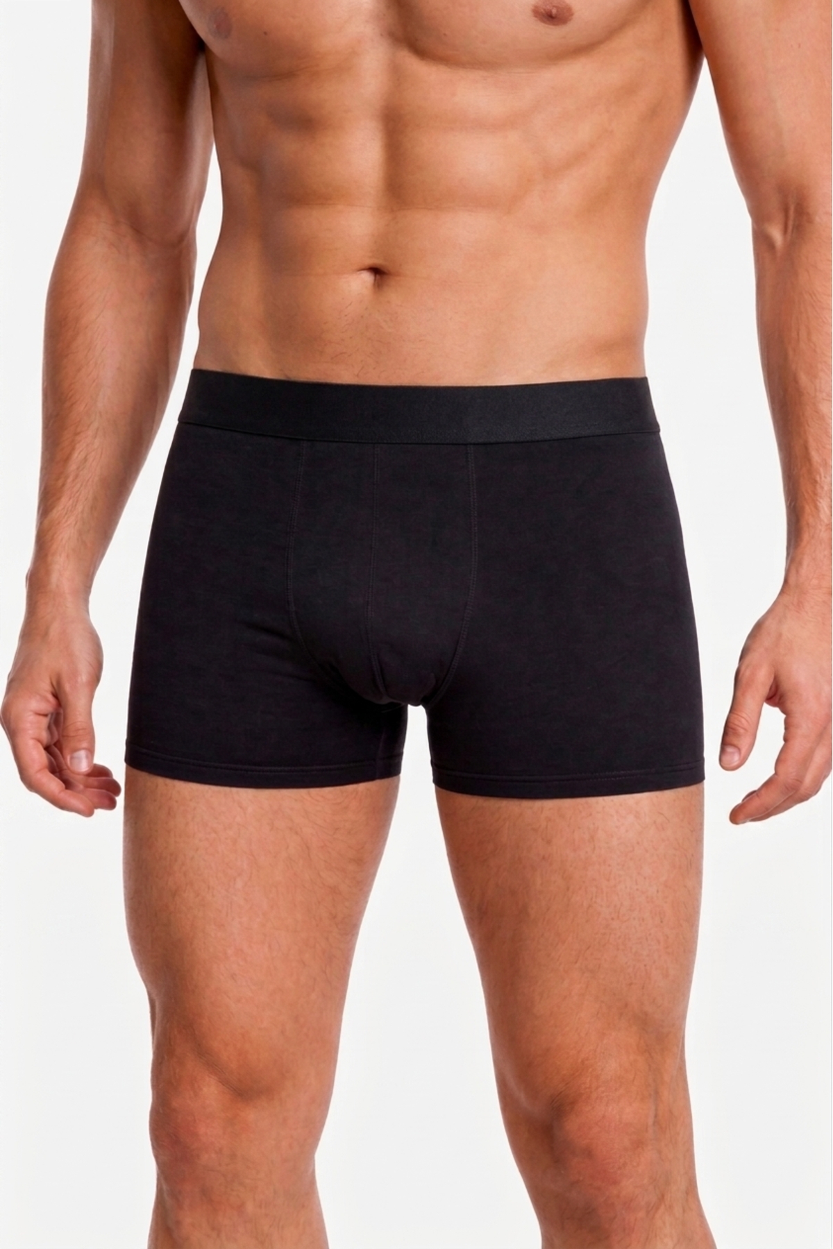 BARO UNDERWEAR 10'lu Paket Erkek Siyah Full Likralı Pamuklu Premium Boxer Seti görsel 3