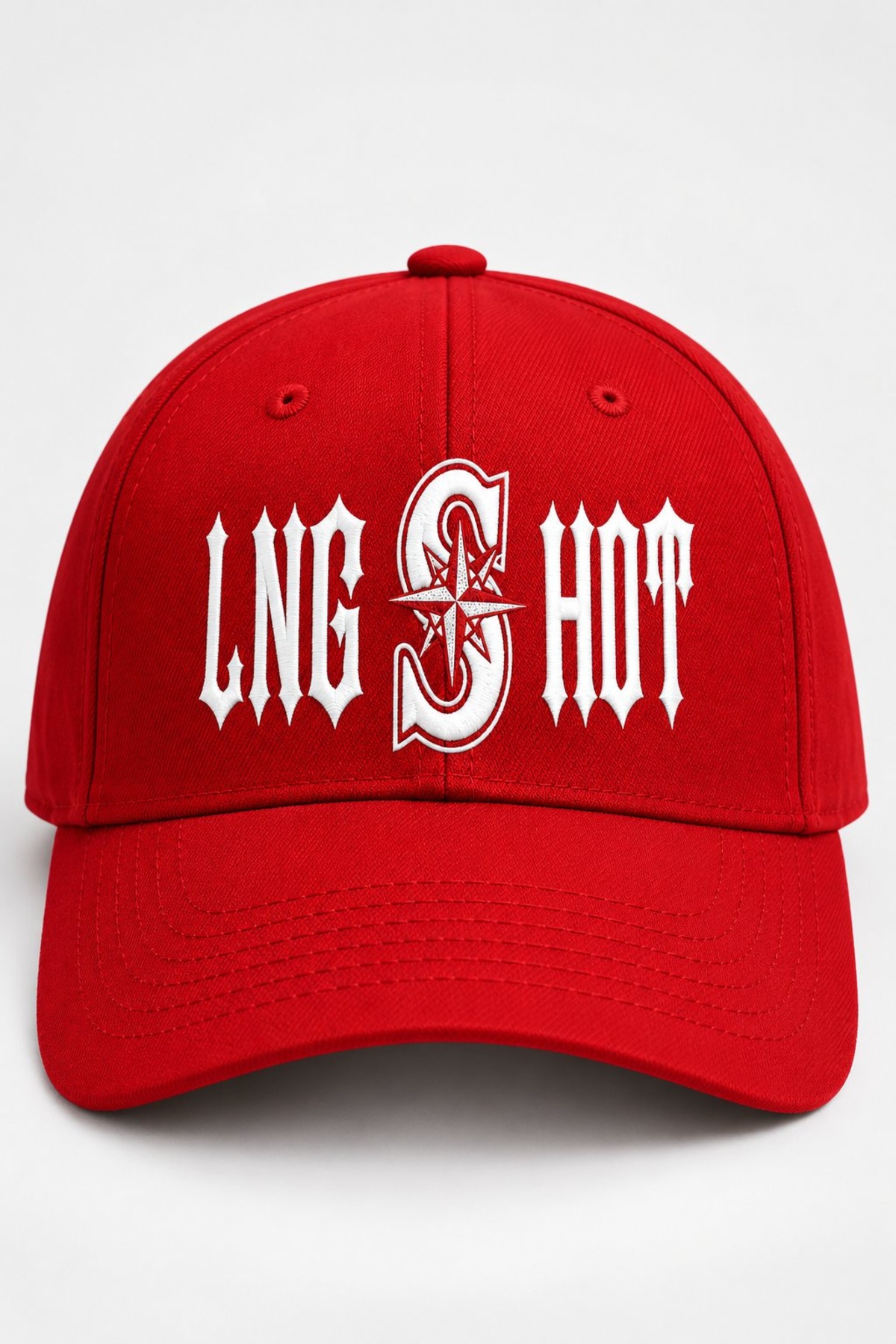 barsdepo Lngshot Kırmızı Unisex Nakışlı Şapka | Gothic Tasarım Baseball Cap | Ayarlanabilir
