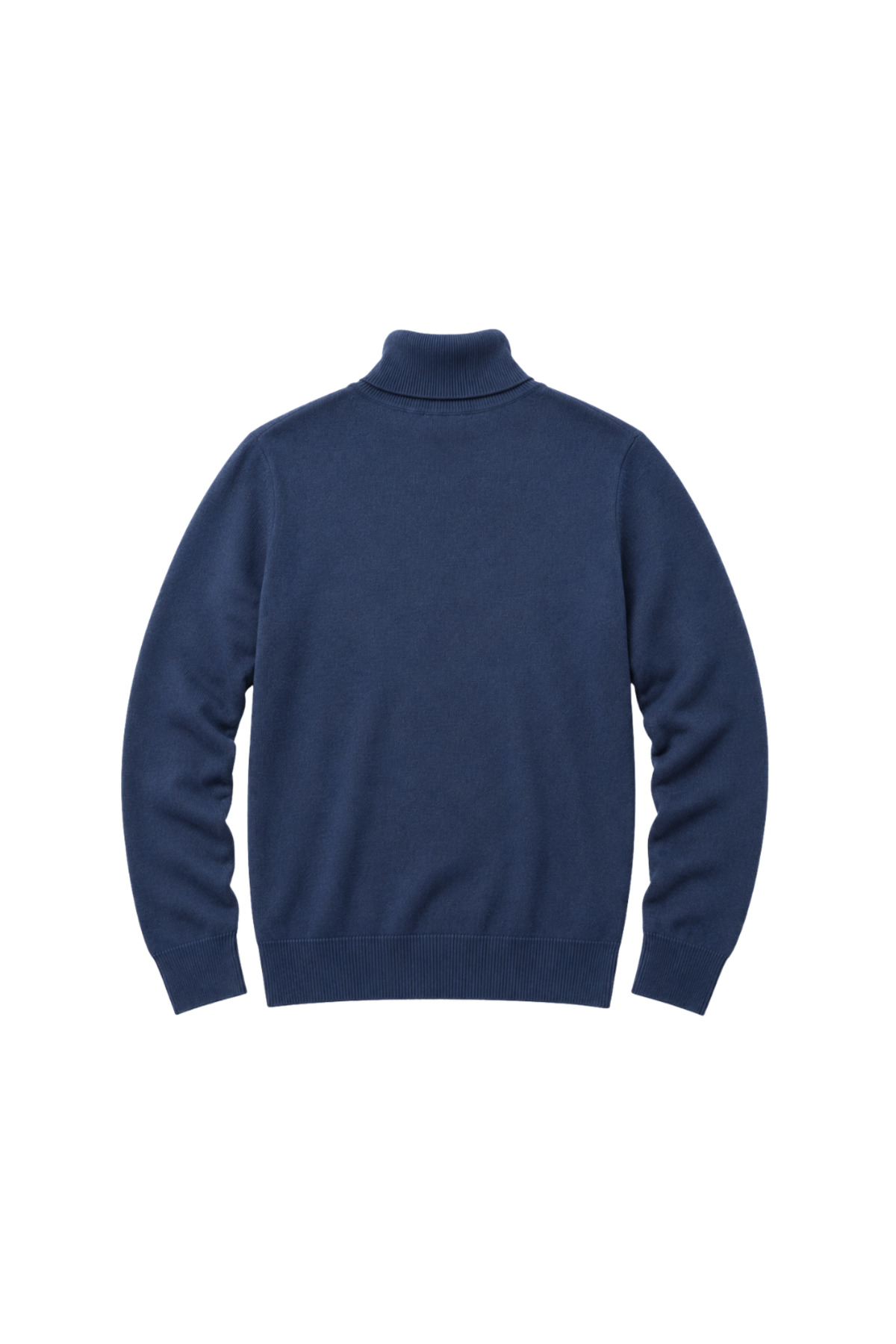 BattalModa Erkek Büyük Beden İndigo Tam Balıkçı Pamuklu Kazak 3XL-4XL-5XL-6XL görsel 5