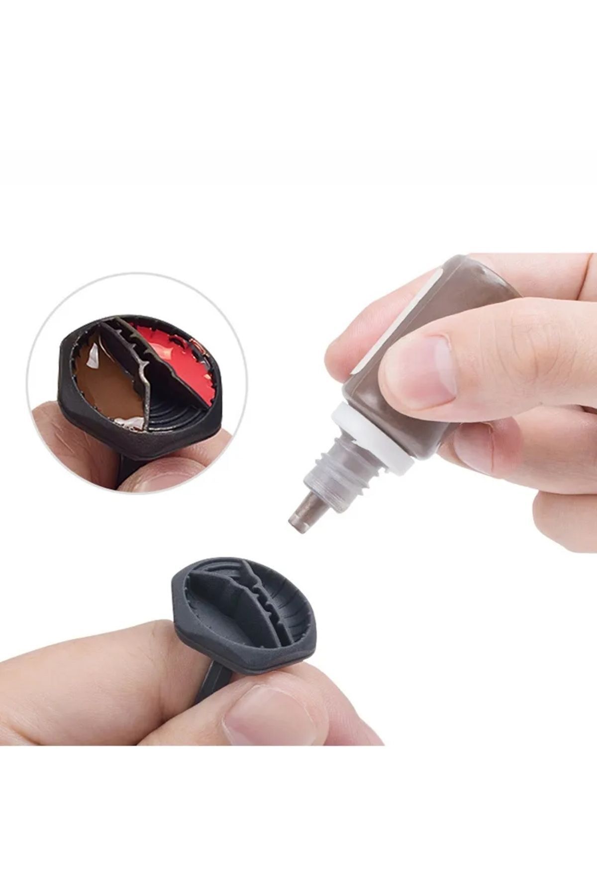 1 Adet Silikon Dövme Boyası ve Pigment Yüzüğü – Bölmeli Ring Cup Kalıcı Makyaj Microblading — TYCE1EA2785A9C778B5CAE500 — تصویر 7 از 7