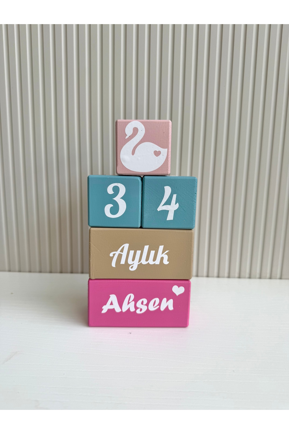 Kişiye Özel Bebek Anı Küpleri ve İsimli Bebek Seti