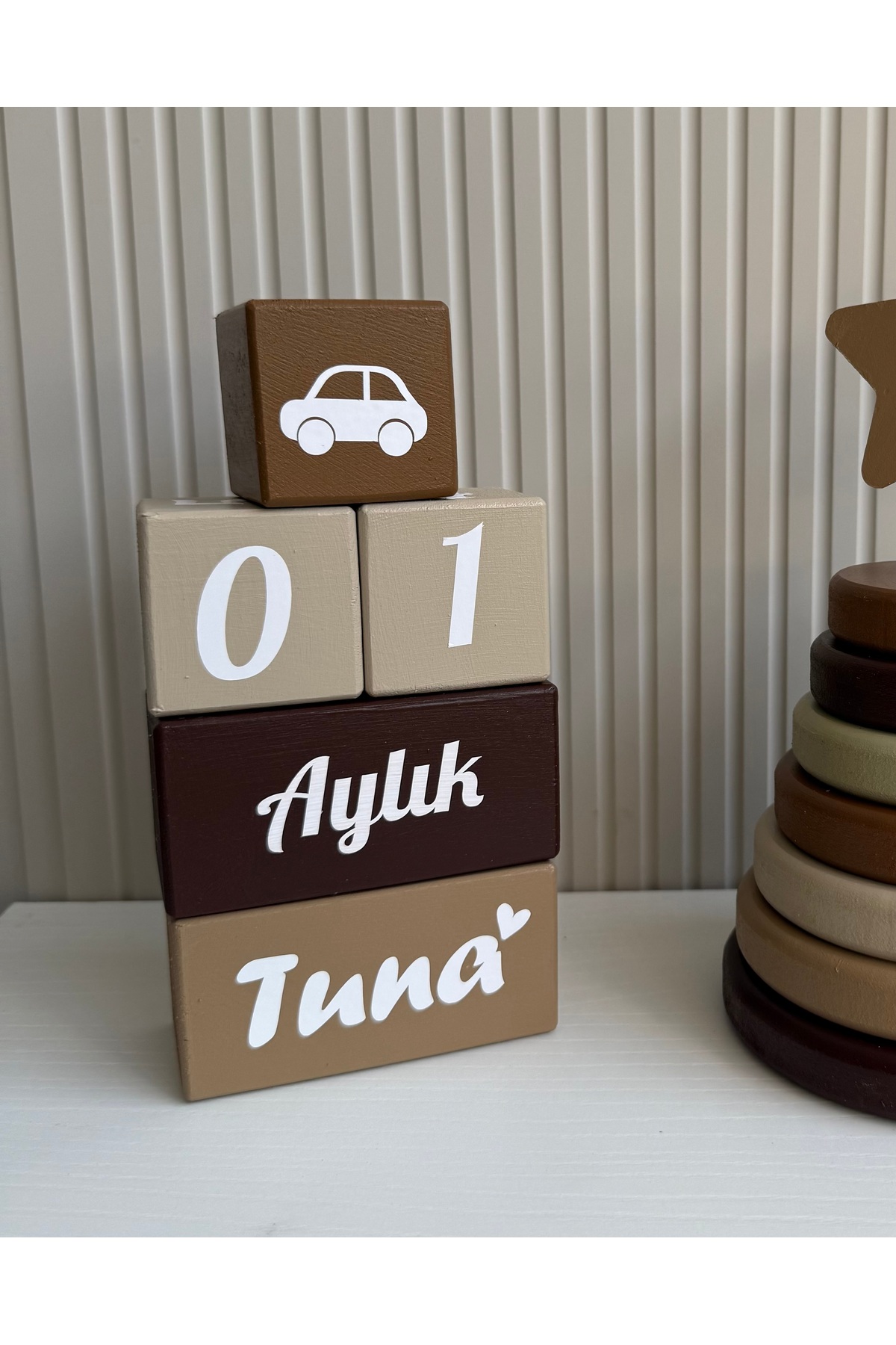 Bebek Anı Küpü Renkli Bebek Çekim Anı kişiye özel