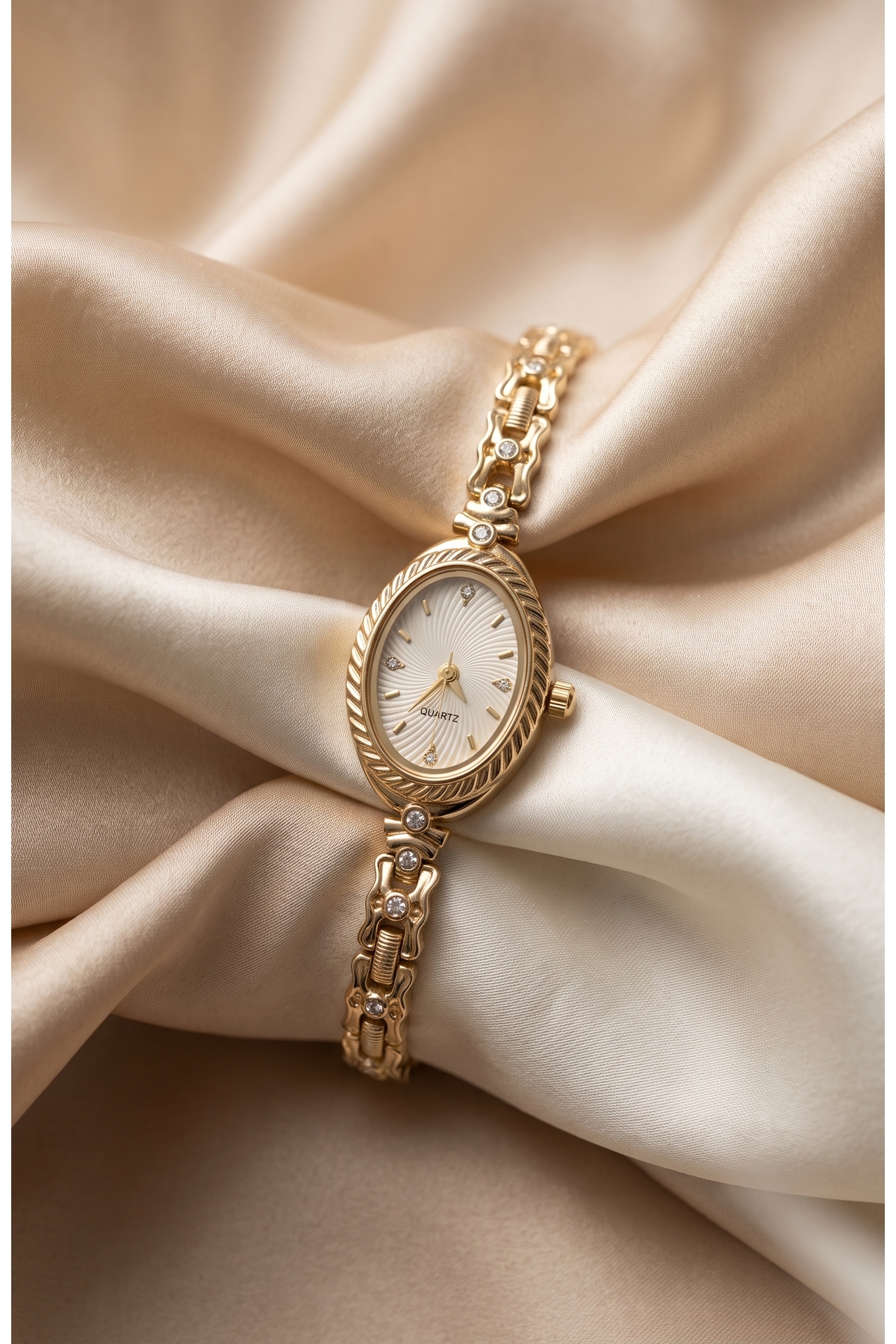 KLISHE Butik Vintage Kadın Çelik Saat Gold Renk Luxury Zarif Şık Klasik Old Money Kadın Kol Saati | Limited Edition 2027 görsel 7