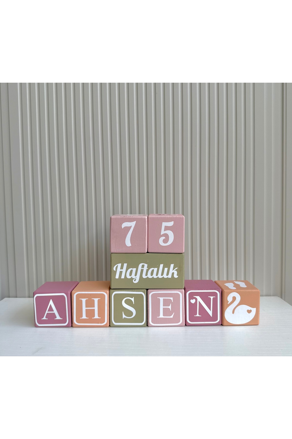 Bebek Anı Küpü Ve Kişiye Özel HarfLi (Set 5 harf için geçerli)