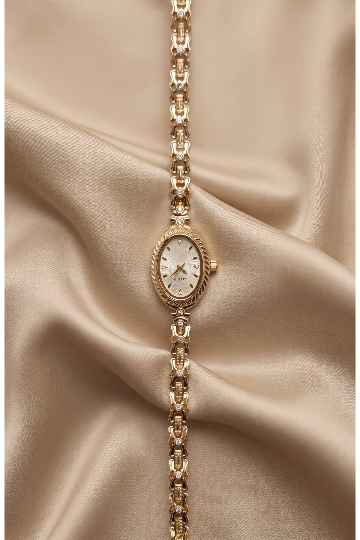 KLISHE Butik Vintage Kadın Çelik Saat Gold Renk Luxury Zarif Şık Klasik Old Money Kadın Kol Saati | Limited Edition 2027 görsel 6