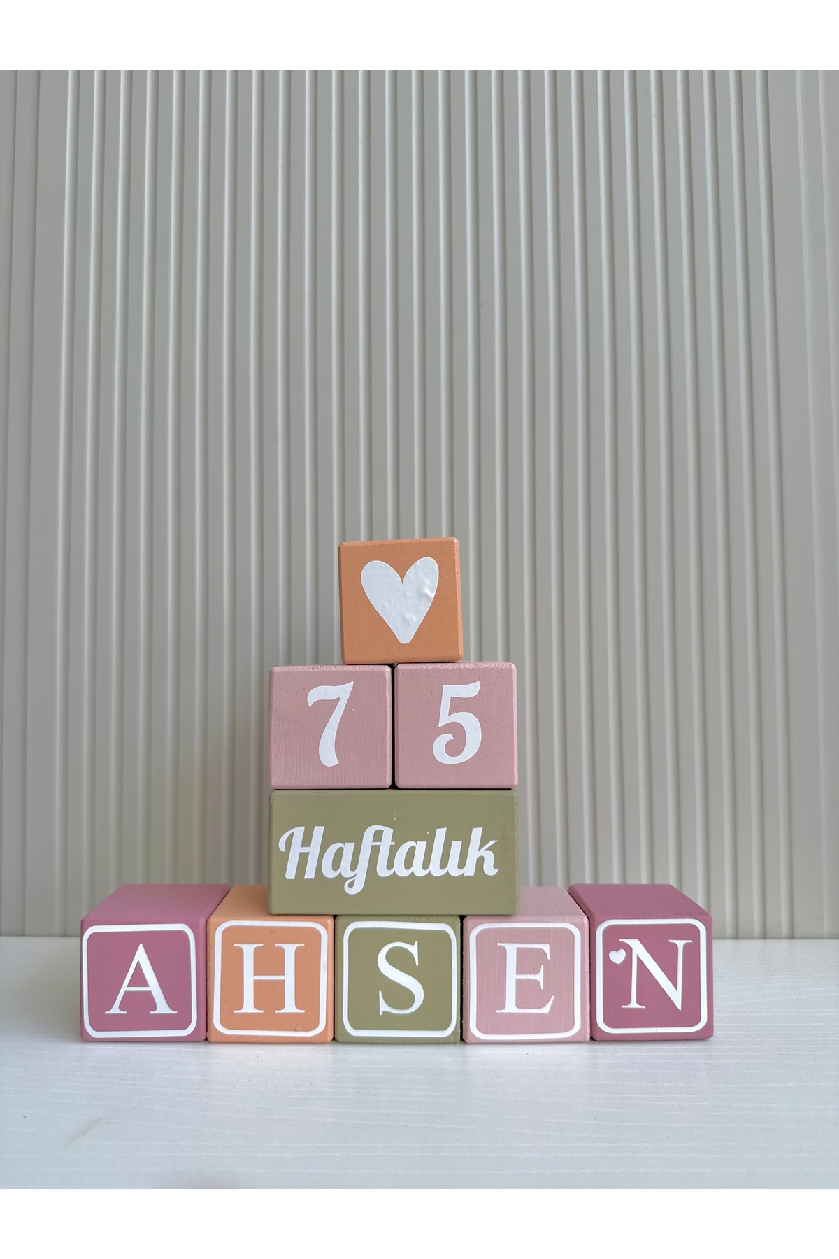 Bebek Anı Küpü Ve Kişiye Özel HarfLi (Set 5 harf için geçerli)