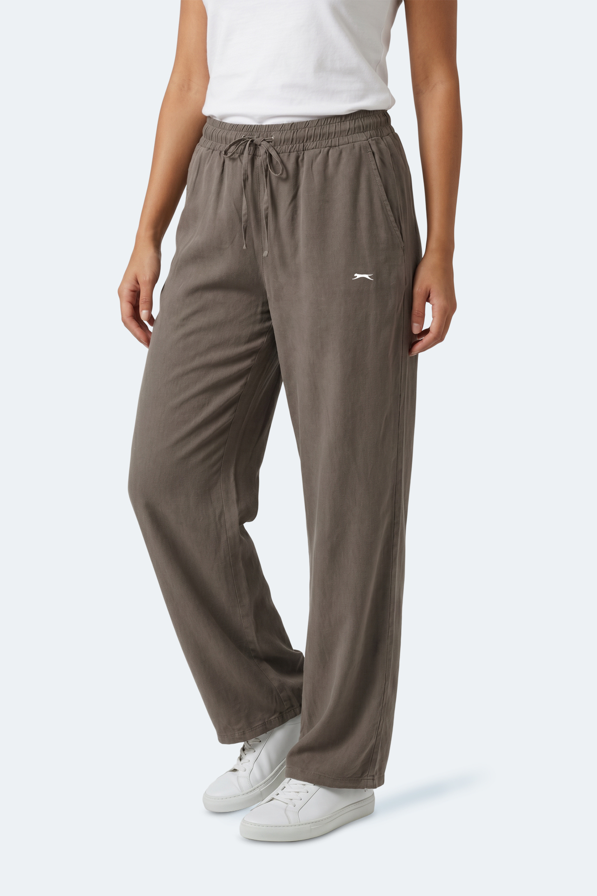 Slazenger KATKA Kadın Bol Paça Yeşil Eşofman Altı görsel 8