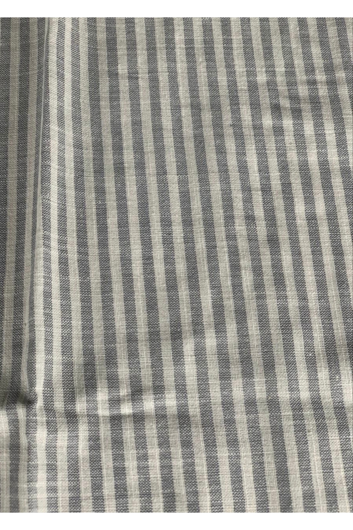 Chordi Erkek Büyük Beden Battal Slim Fit Uzun Kollu Keten Hakim Yaka Gömlek görsel 6