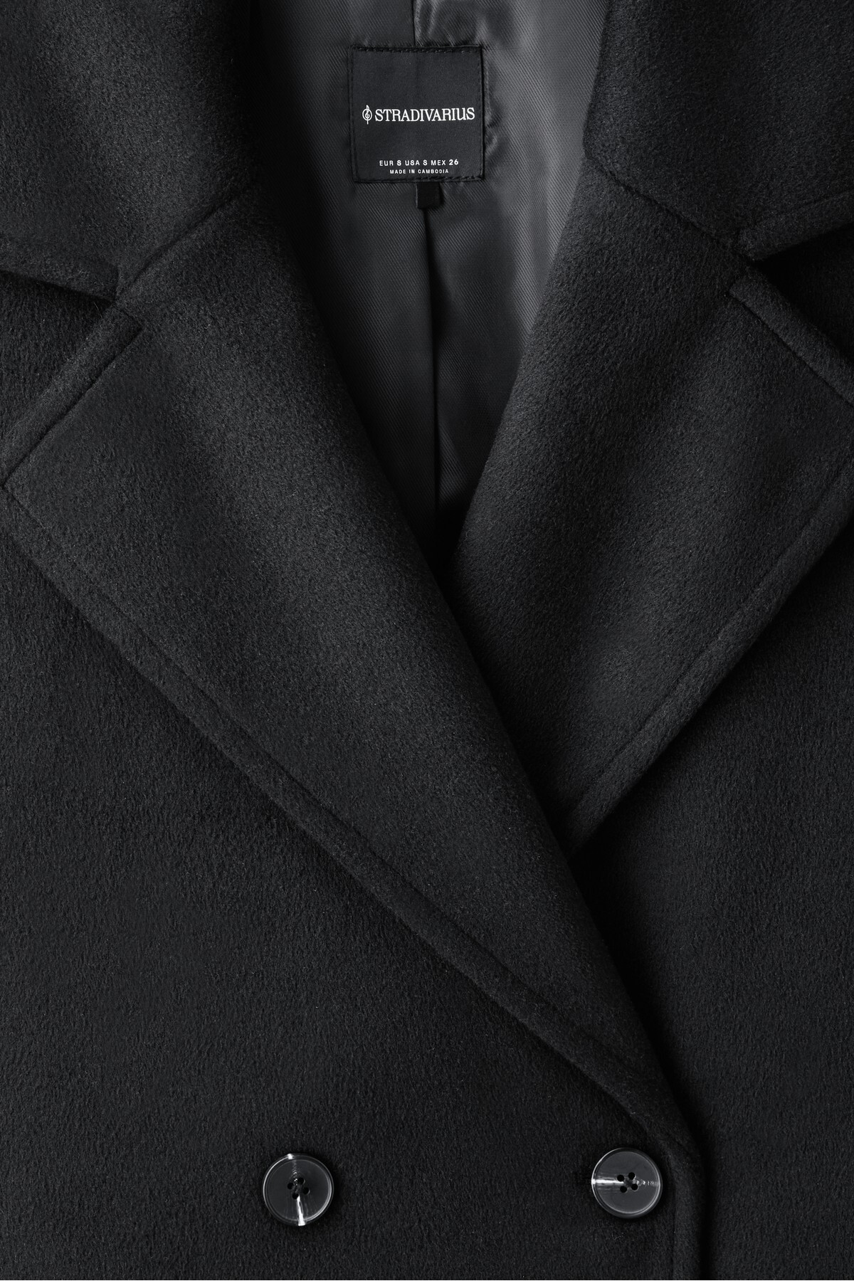Stradivarius Yumuşak dokulu uzun oversize kaban görsel 8