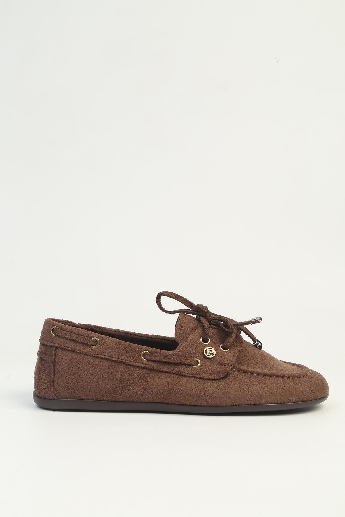 Pierre Cardin Kadın Kahve Süet Görünümlü Loafer PC-56300 görsel 2