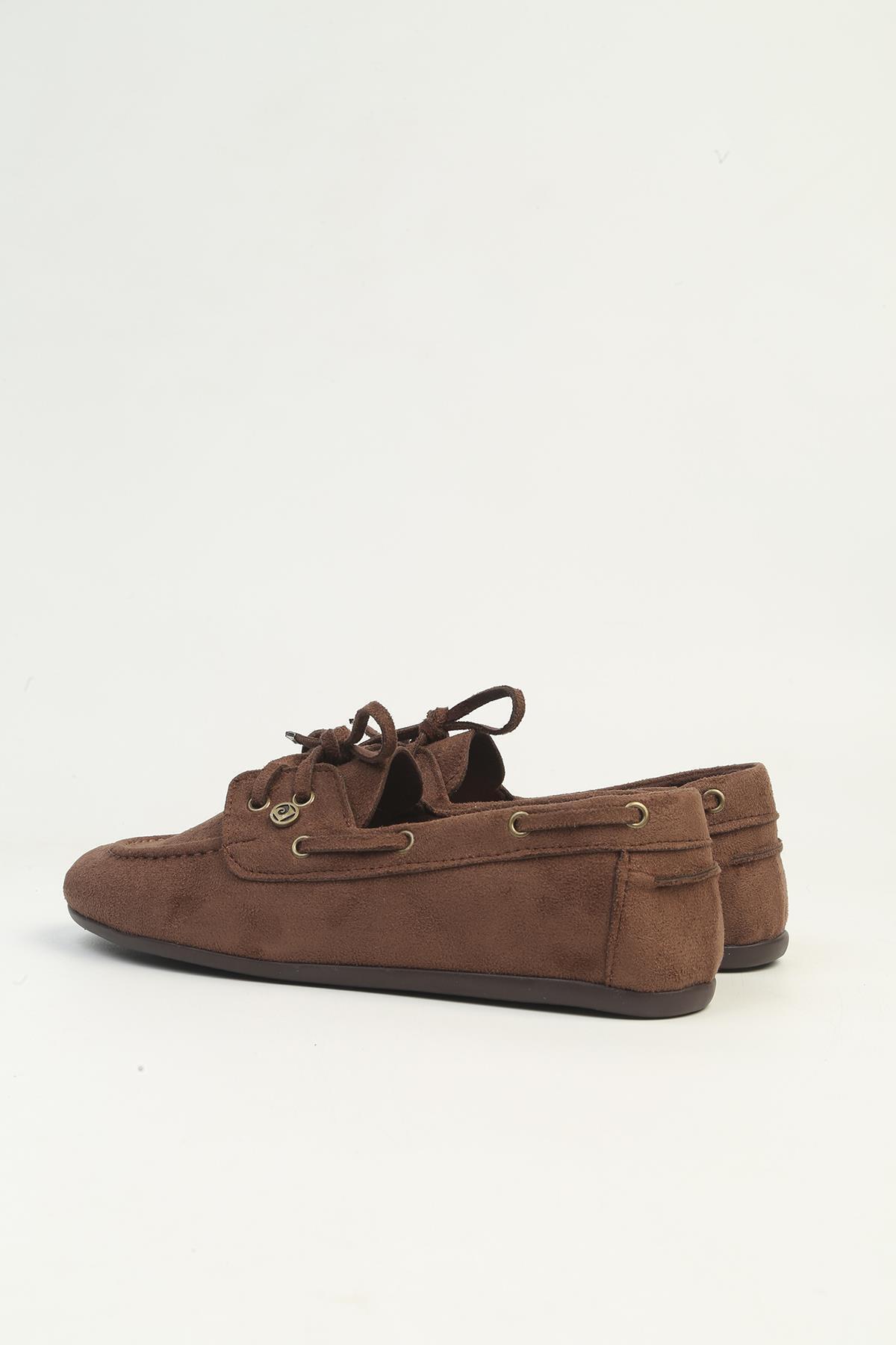 Pierre Cardin Kadın Kahve Süet Görünümlü Loafer PC-56300 görsel 4