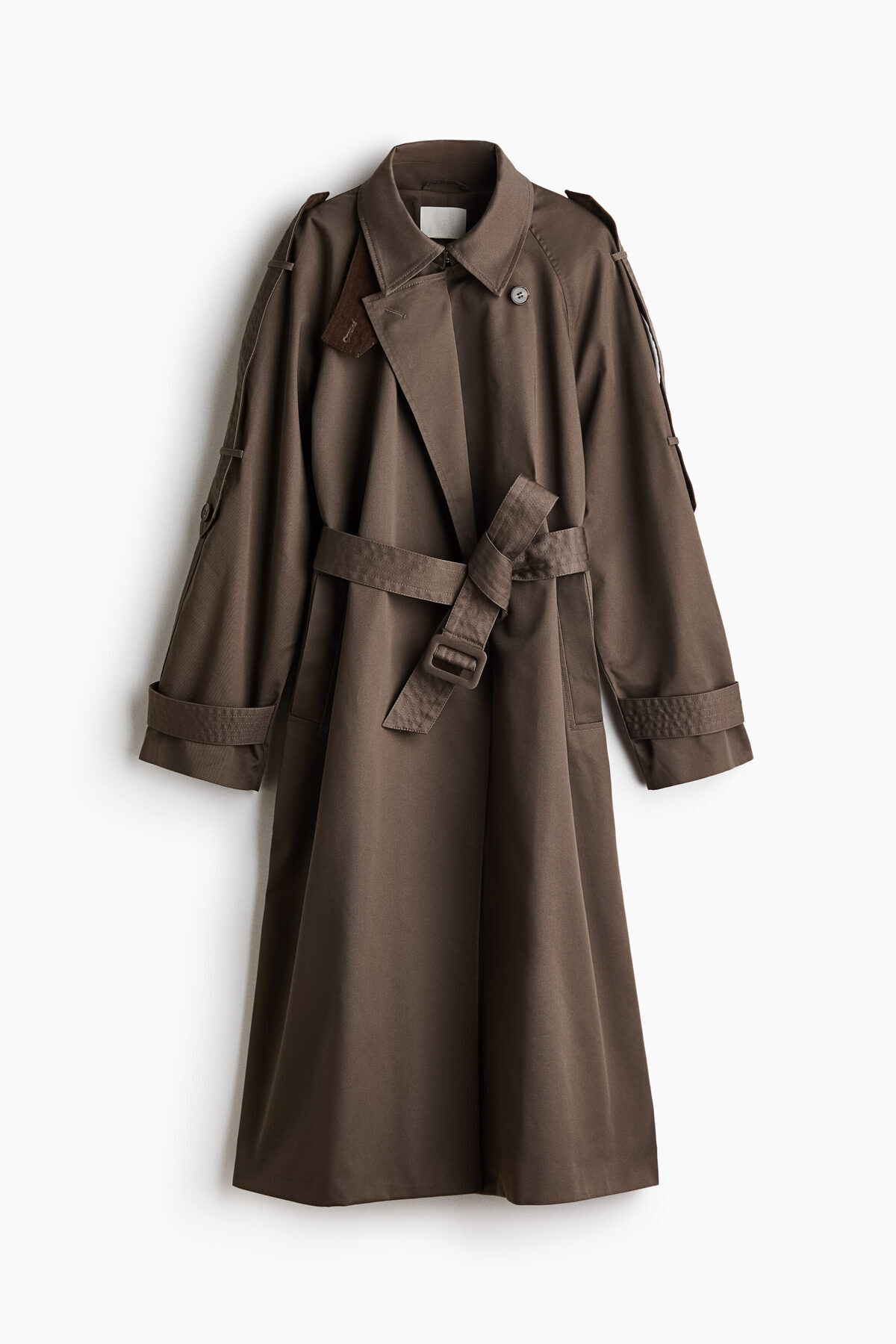 H&M Oversize Gabardin Trençkot görsel 3
