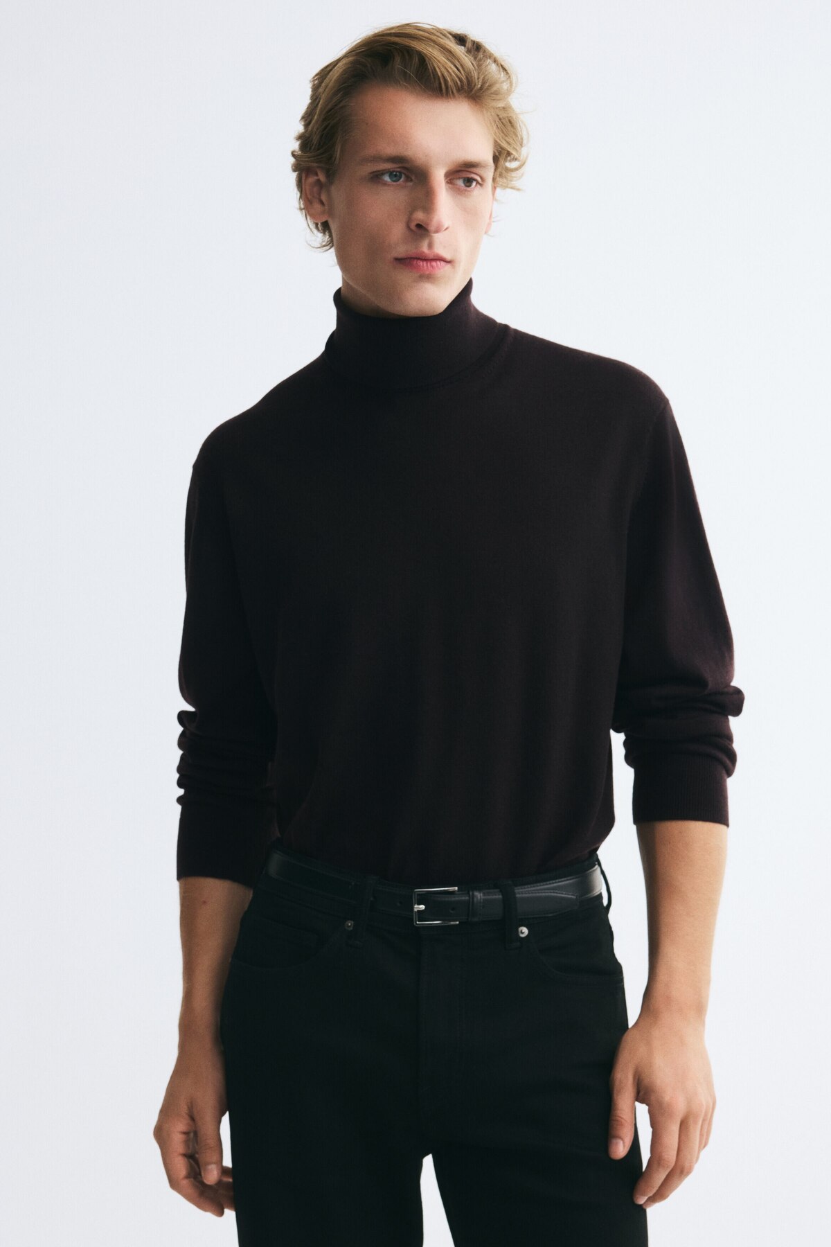 ژاکت یقه اسکی پشمی مرینوس، سایز معمولی اچ اند ام پلیور H&M