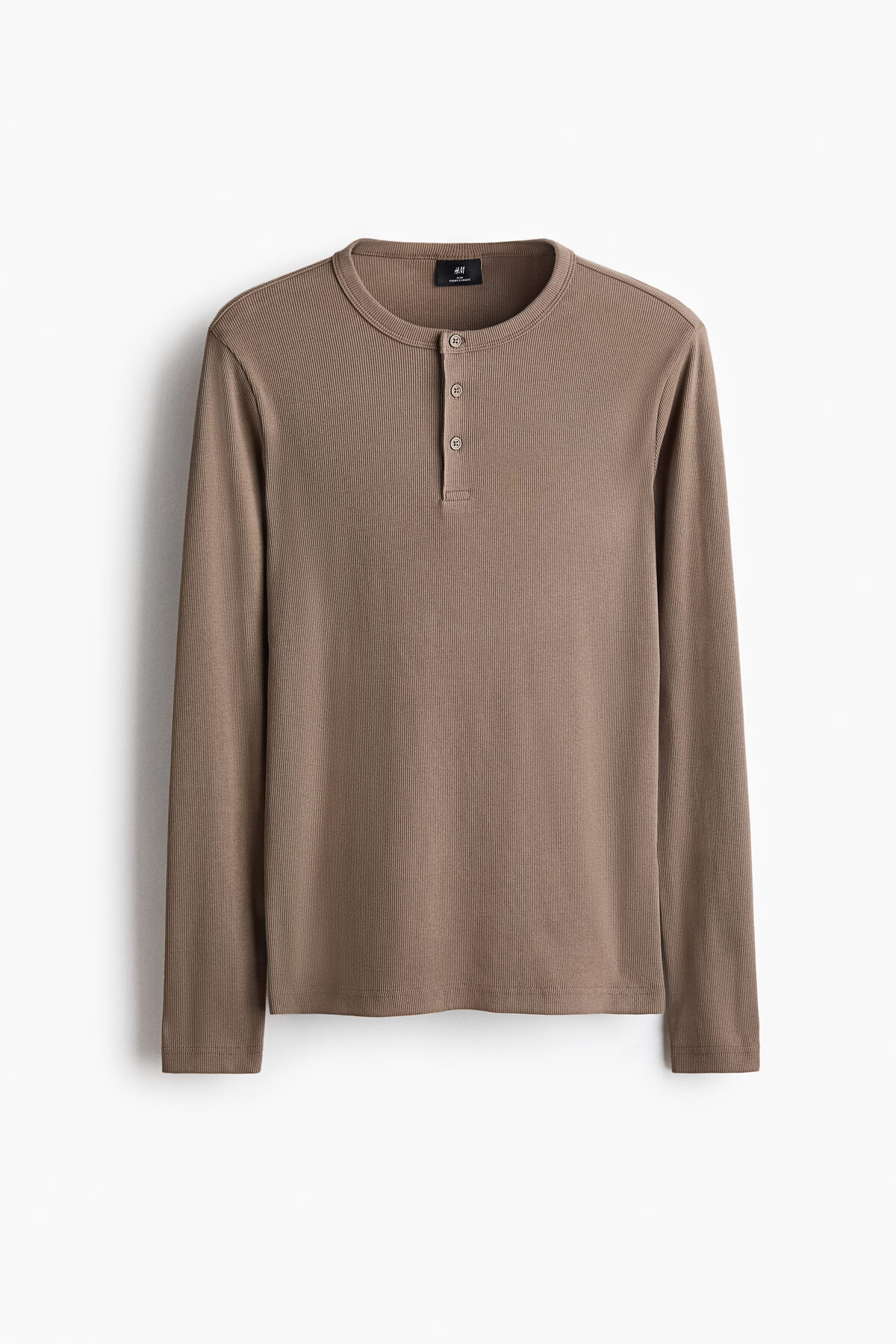 تاپ هنلی طرح اسلیم فیت نخی و آجدار اچ اند ام بالاتنه پیژامه H&M