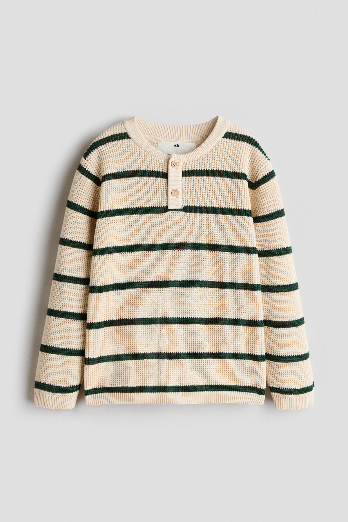 ژاکت بافتنی یقه گرد طرح لانه زنبوری اچ اند ام سویشرت H&M
