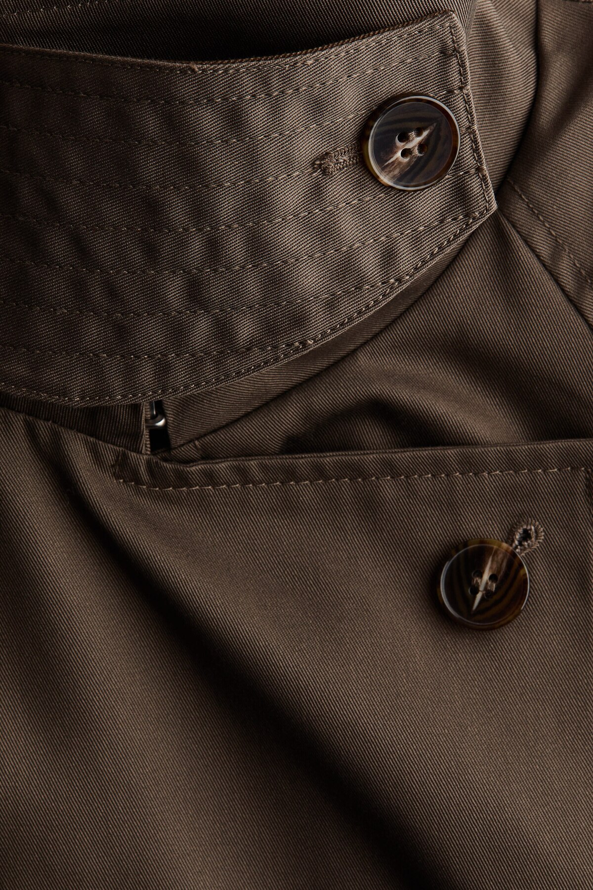 H&M Oversize Gabardin Trençkot görsel 5