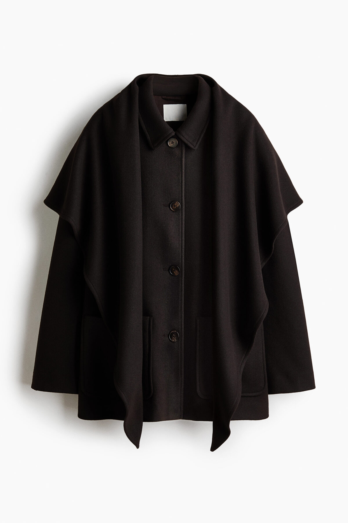 H&M Şal Detaylı Oversize Kaban görsel 2