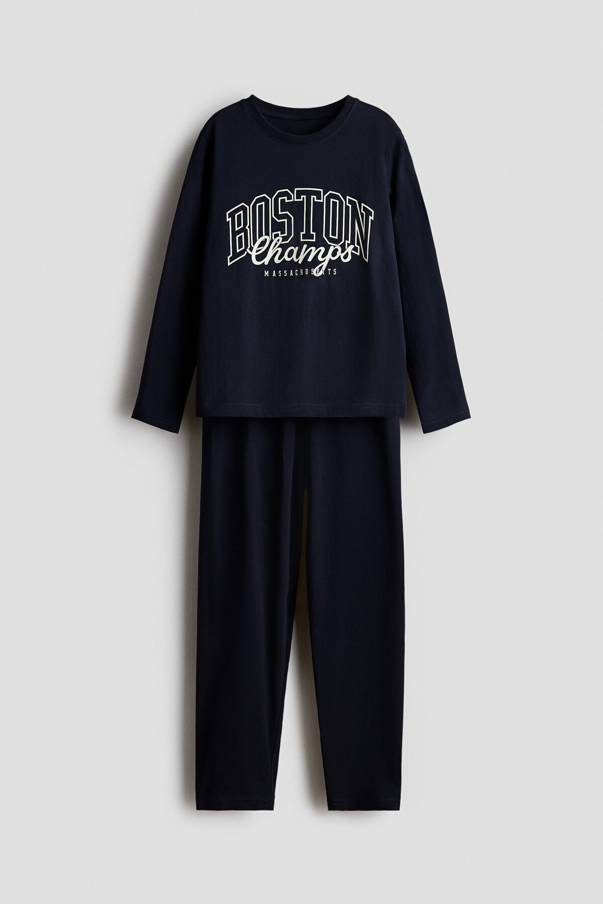 H&M Pamuklu ve Baskı Motifli Pijama Takımı
