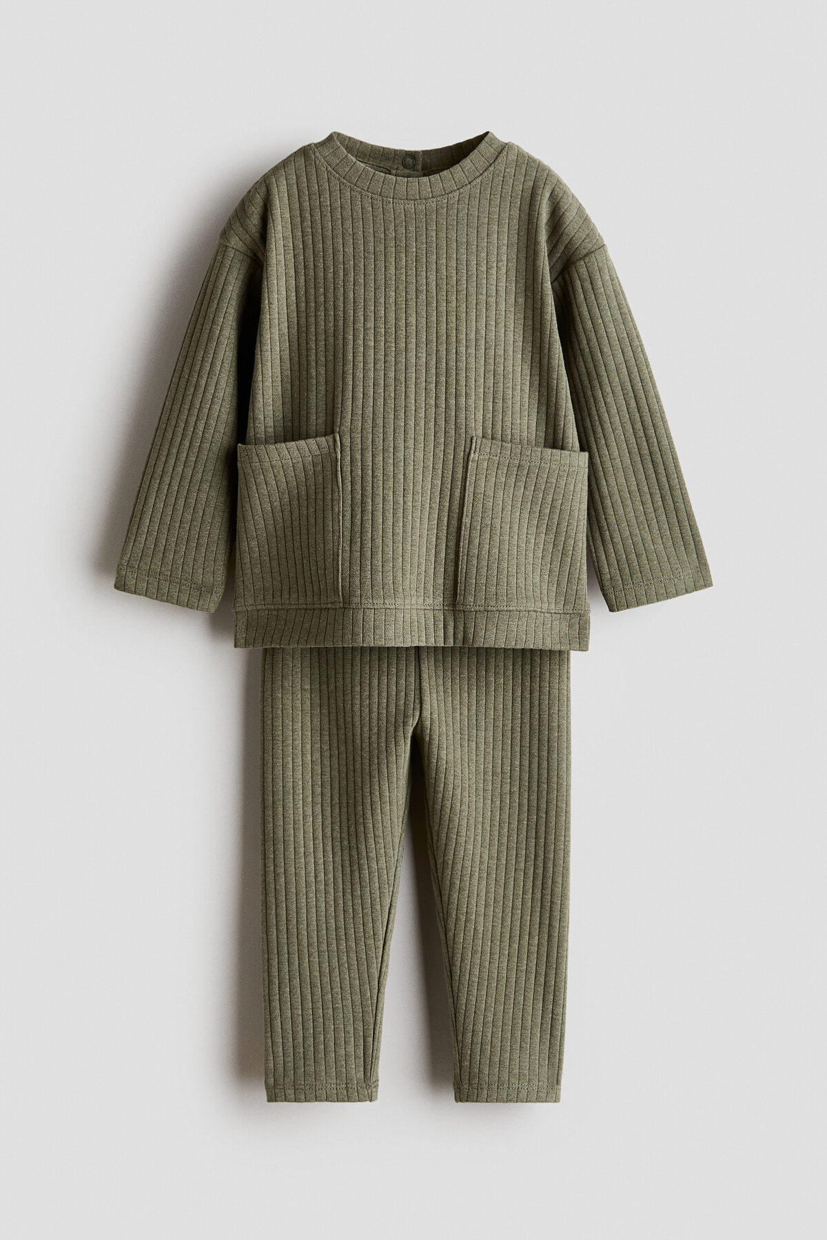 ست دو تکه نخی و آجدار اچ اند ام ست نوزادی H&M