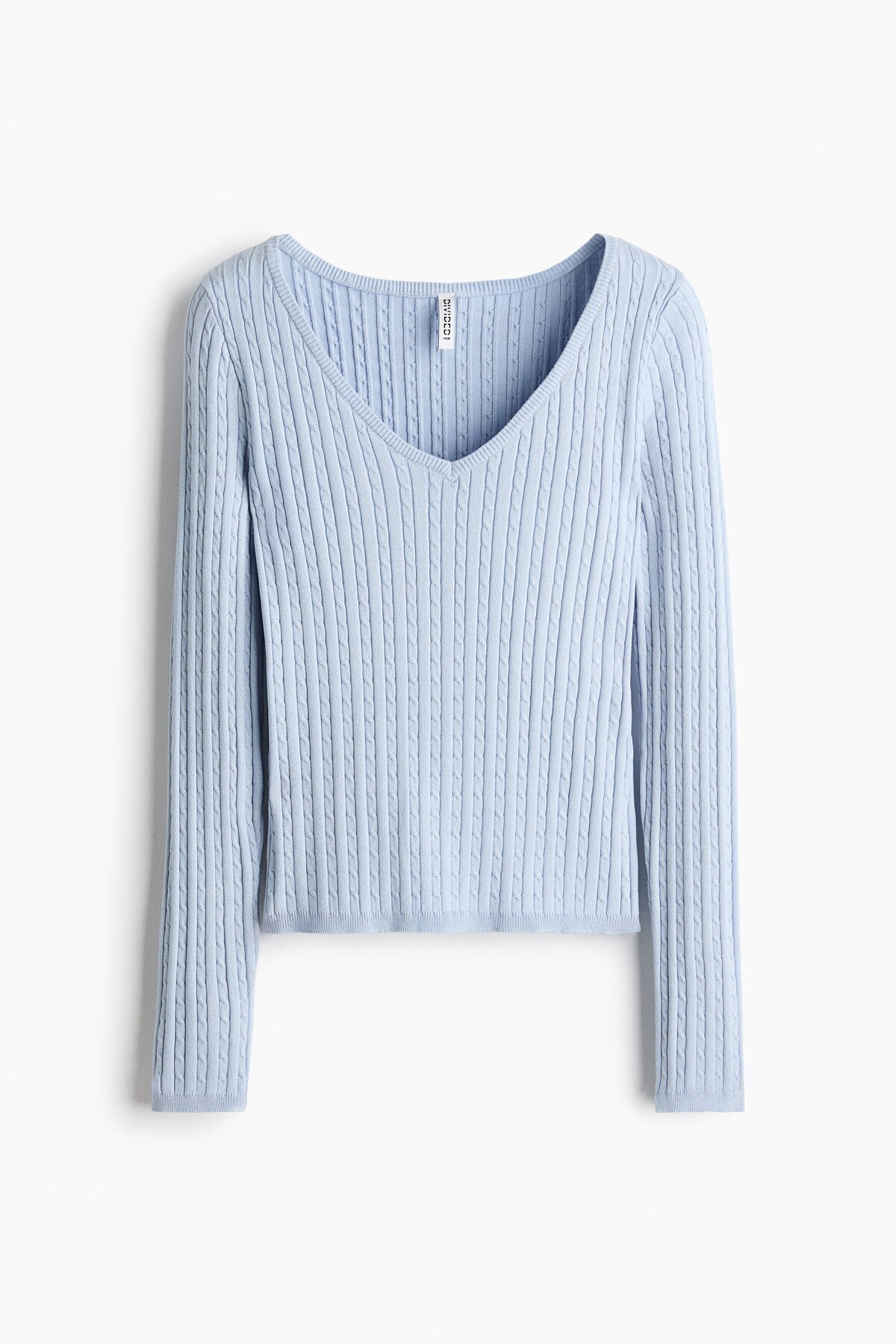 H&M Viskoz Karışımlı Saç Örgüsü Kazak görsel 3