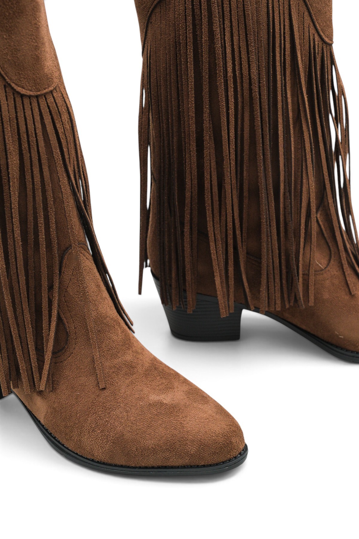 Riccon Phoebe Diva Kadın Püsküllü Western Çizme 0012897 görsel 3