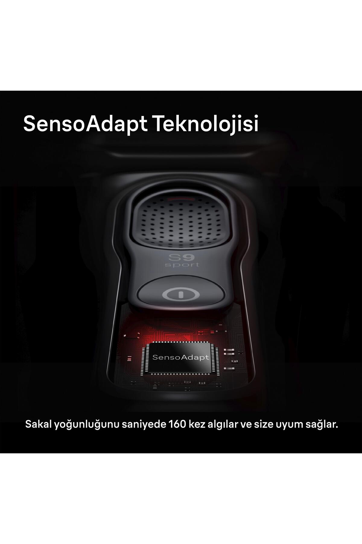 ماشین اصلاح برقی سری 9 اسپورت، مناسب برای استفاده خشک و مرطوب، با باتری 60 دقیقه‌ای، مدل 9110s