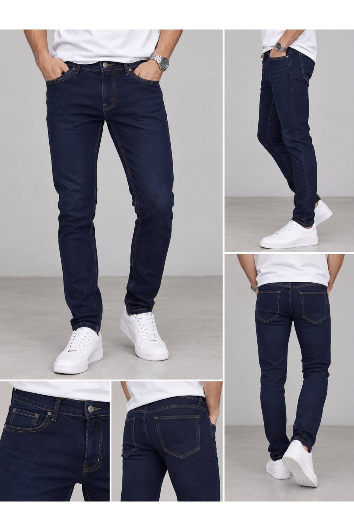 Loran Edge Slim Fit Dar Kesim Likralı Lacivert Renk görsel 2