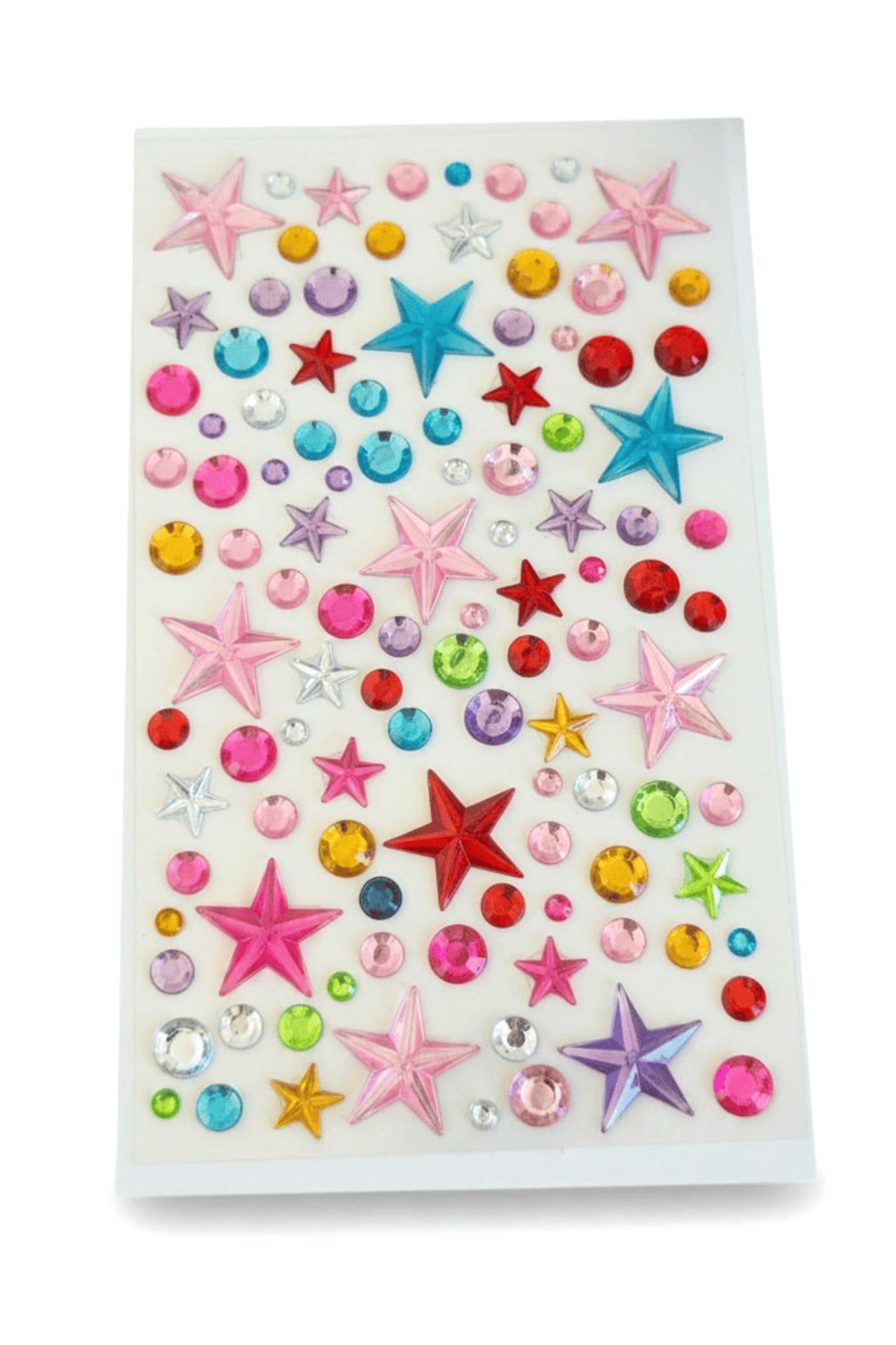 TAKIŞTIR Karışık Renk Yıldız Figürlü Yapışkanlı Taş Sticker