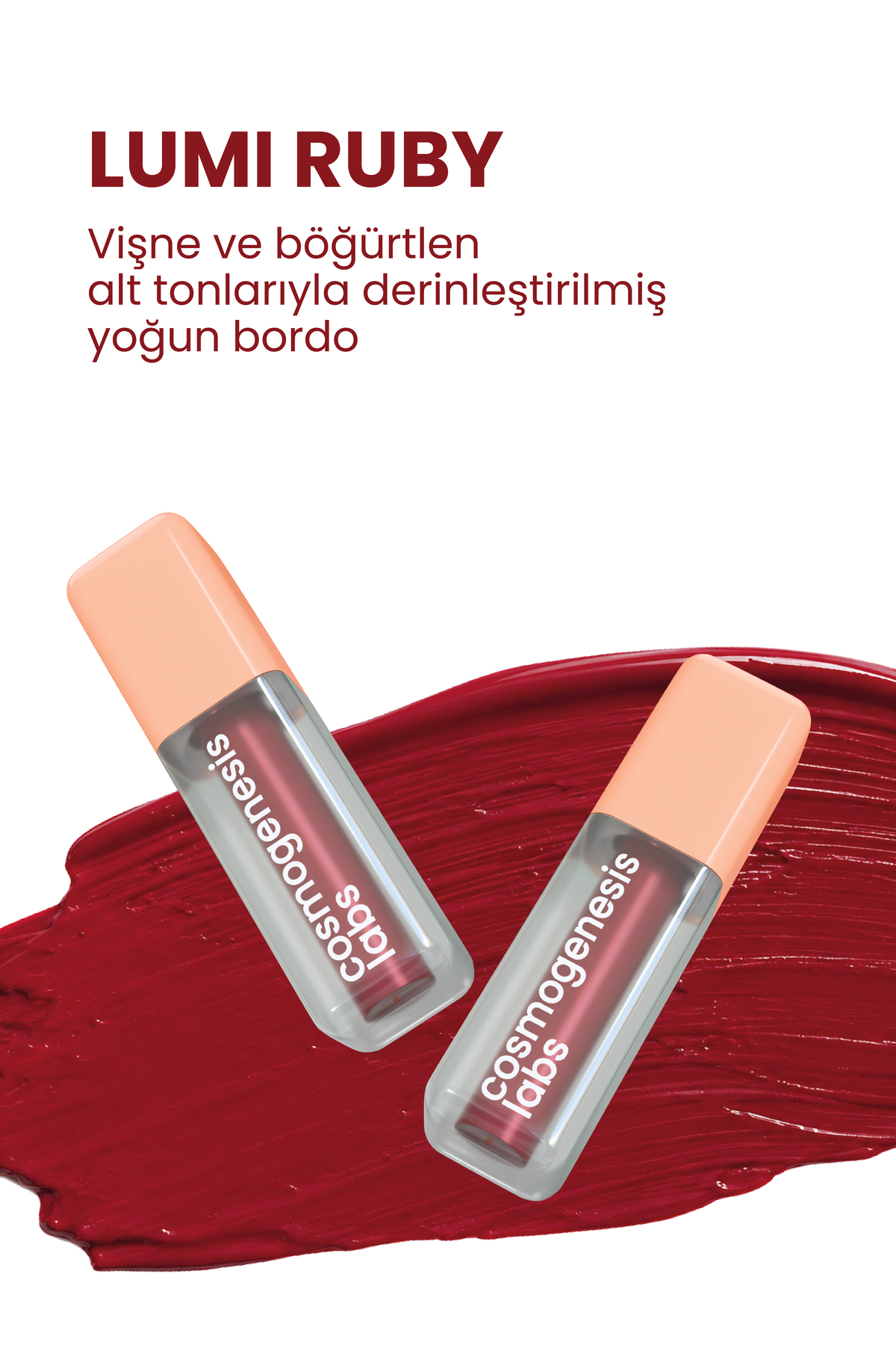 قرمز یاقوتی | رژگونه، رژ لب، سایه چشم 5ml - مرطوب کننده رنگ یاقوتی لومی (مات) — زرشکی CGL800 — تصویر 6 از 8