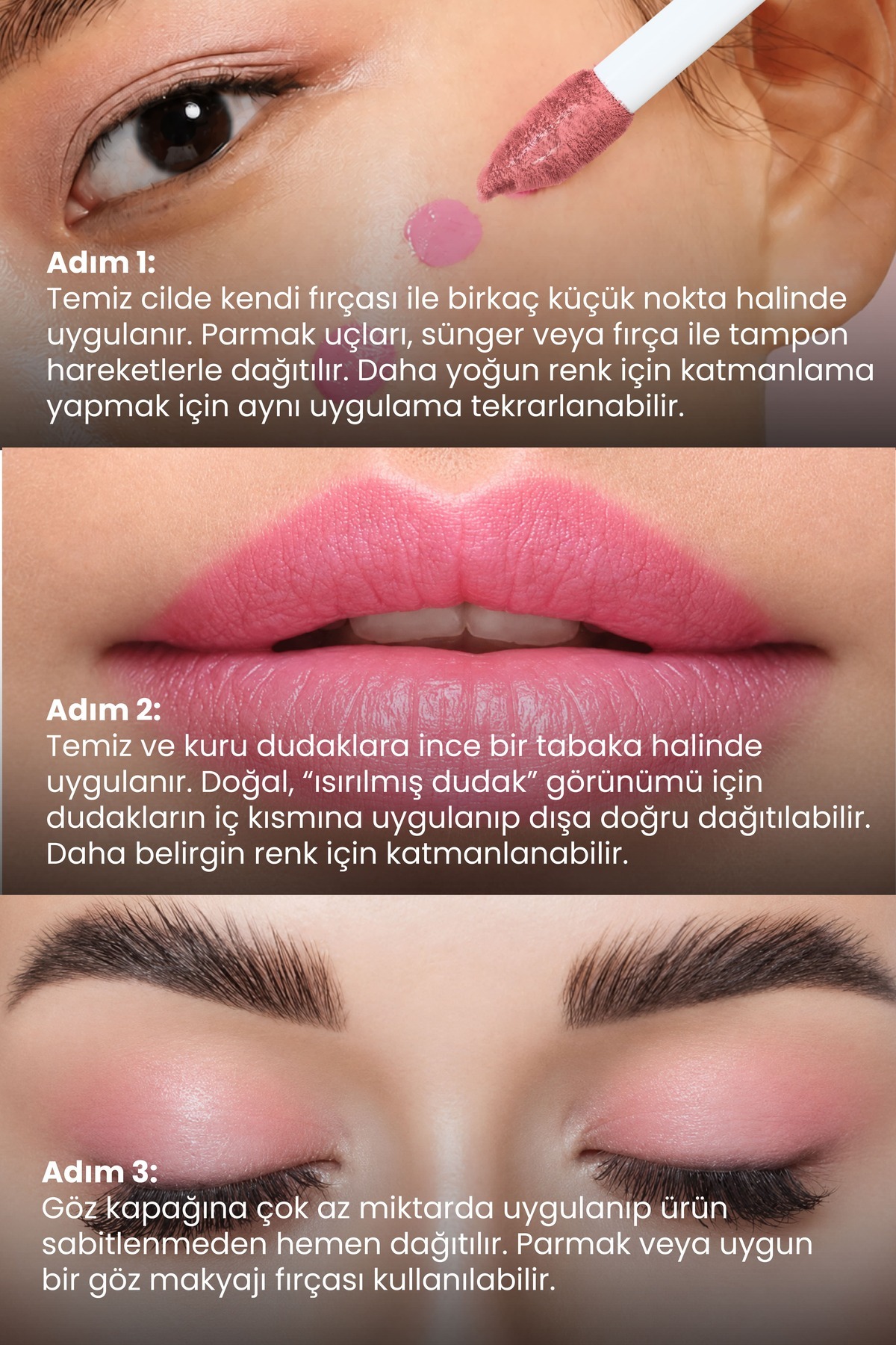 رنگ صورتی شکری | رژگونه، رژ لب، سایه چشم ۵ میلی‌لیتری - مرطوب‌کننده رنگ صورتی لومی (با جلوه براق) — صورتی CGL800 — تصویر 3 از 8