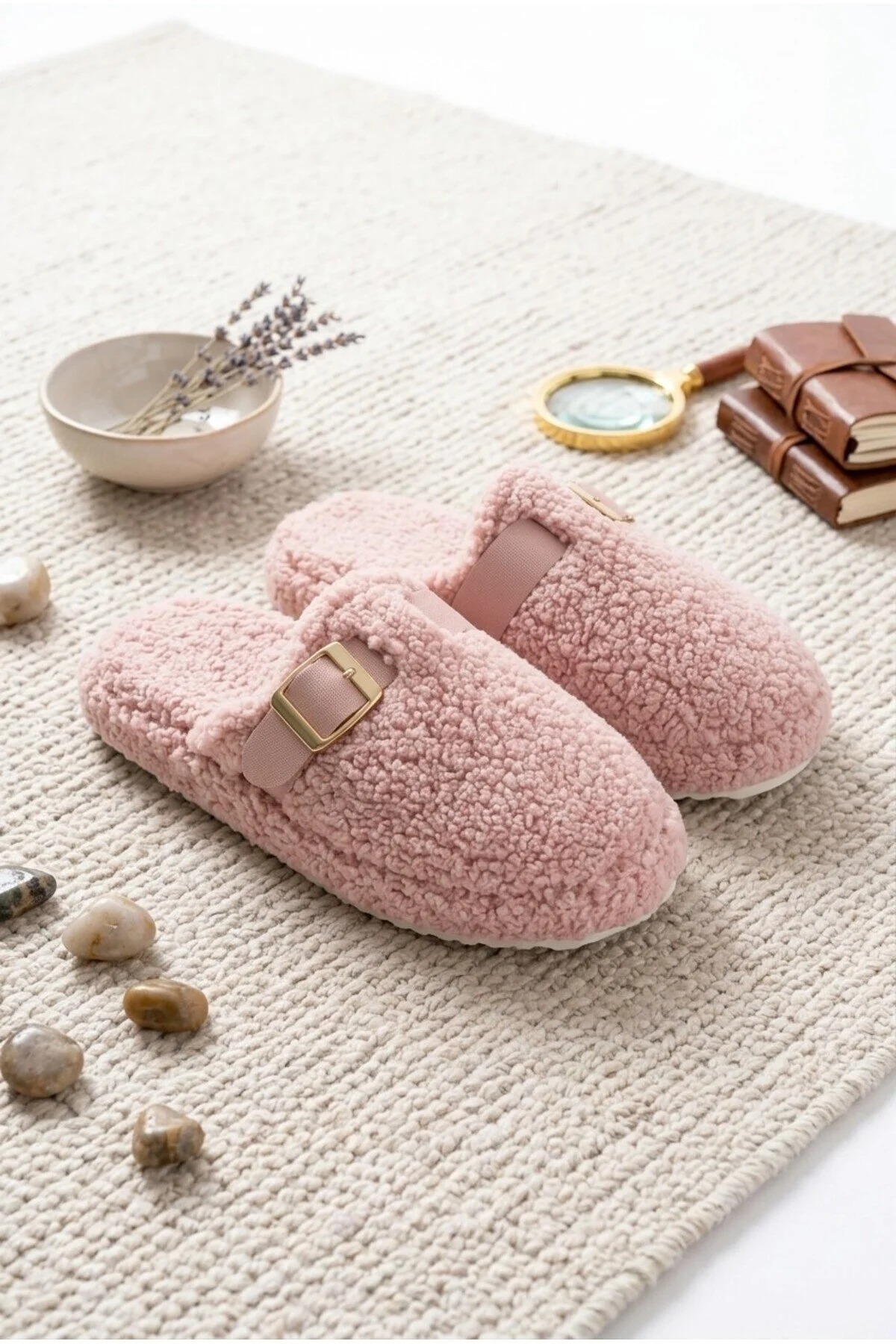 StWenn 3'lü Paket Ev Terliği Çeyiz Terliği Kışlık Terlik Ses Yapmaz Hafif Taban Taban görsel 5