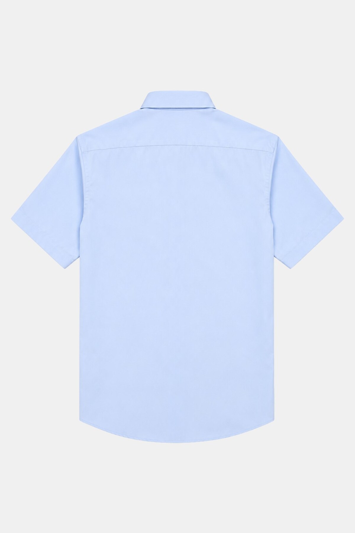Mavi Pamuklu Regular Fit Kısa Kollu Klasık Yaka Gömlek — آبی SS2100192-R004 — تصویر 6 از 7
