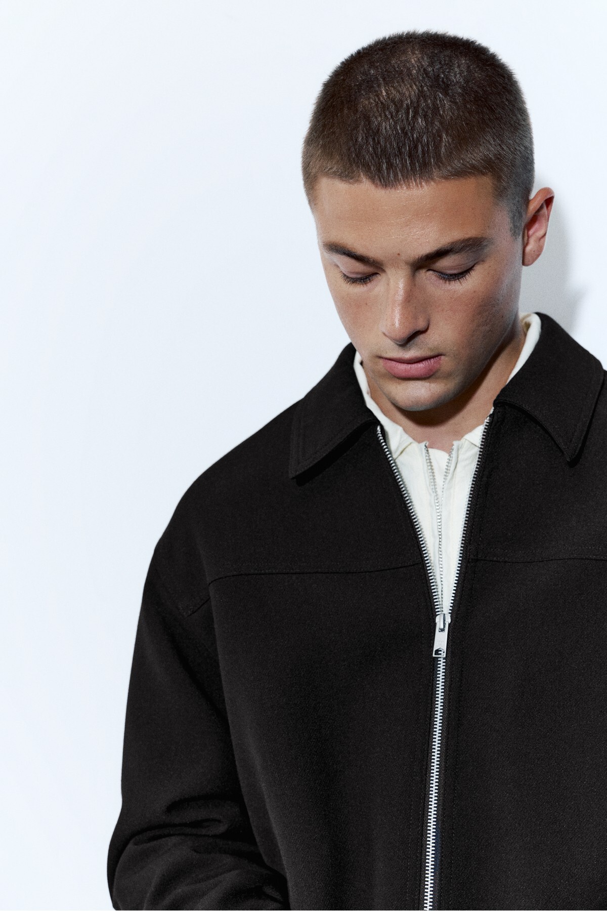 Pull & Bear BASIC fermuarlı ceket görsel 6