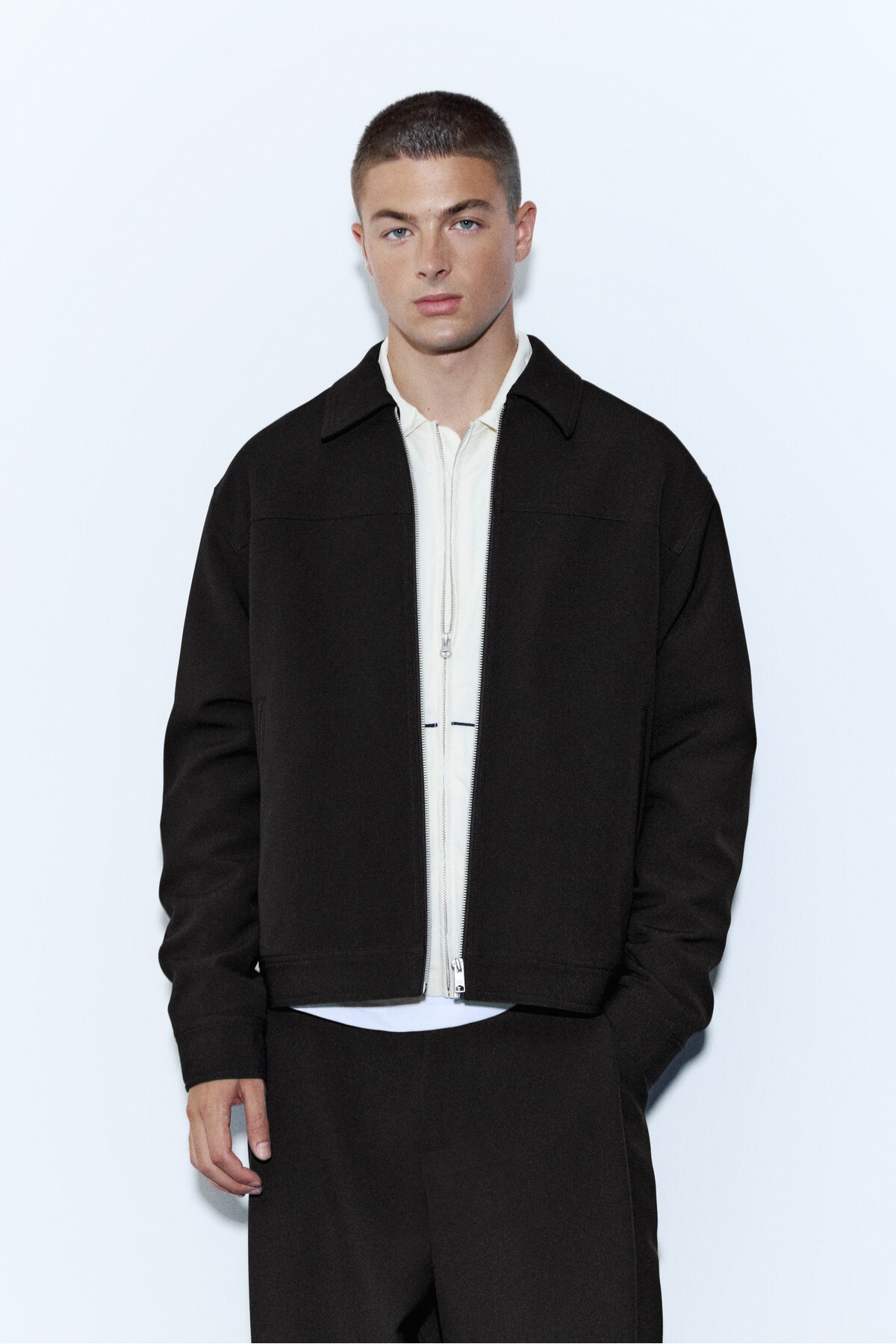 Pull & Bear BASIC fermuarlı ceket