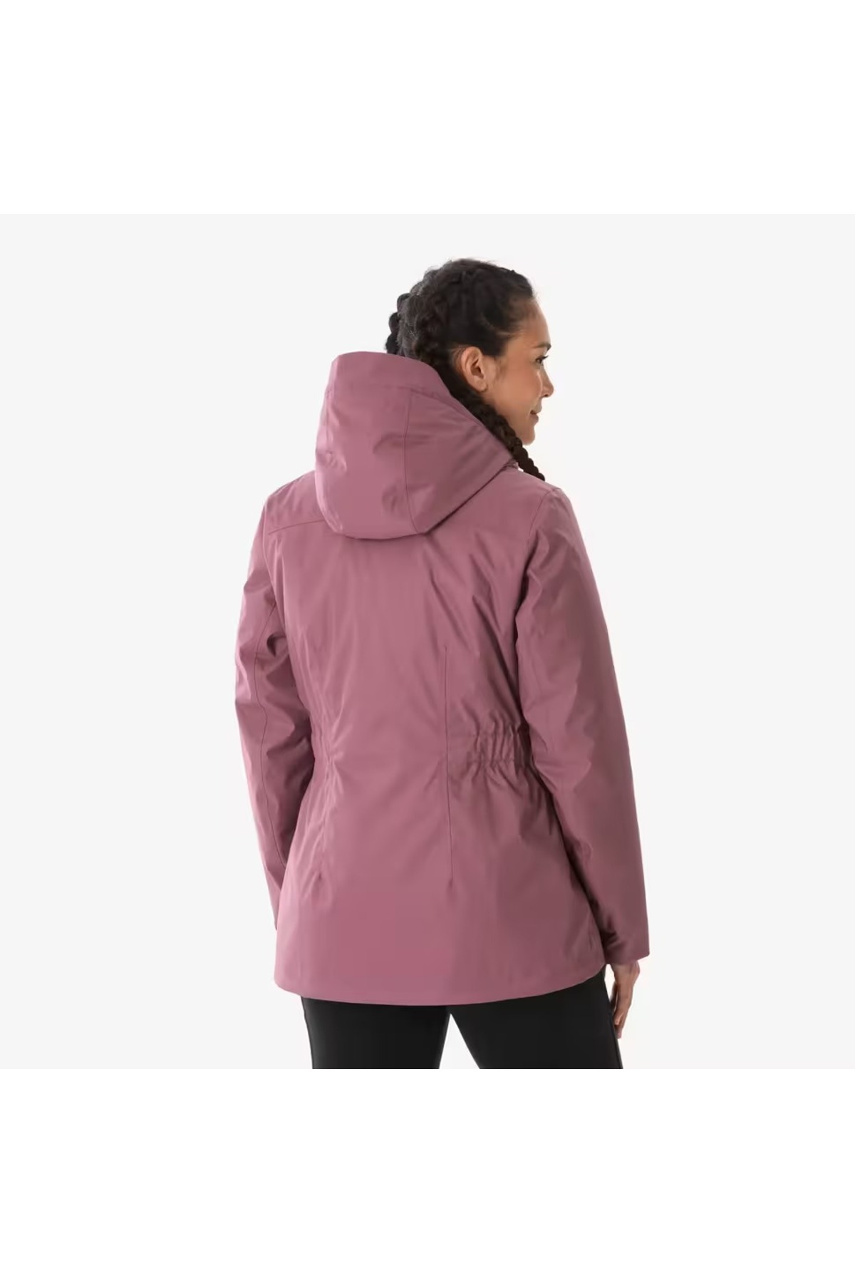 Decathlon Kadın Outdoor Su Geçirmez Kar Montu/Kışlık Mont - Gri Mor - NH500 -10 °C görsel 4