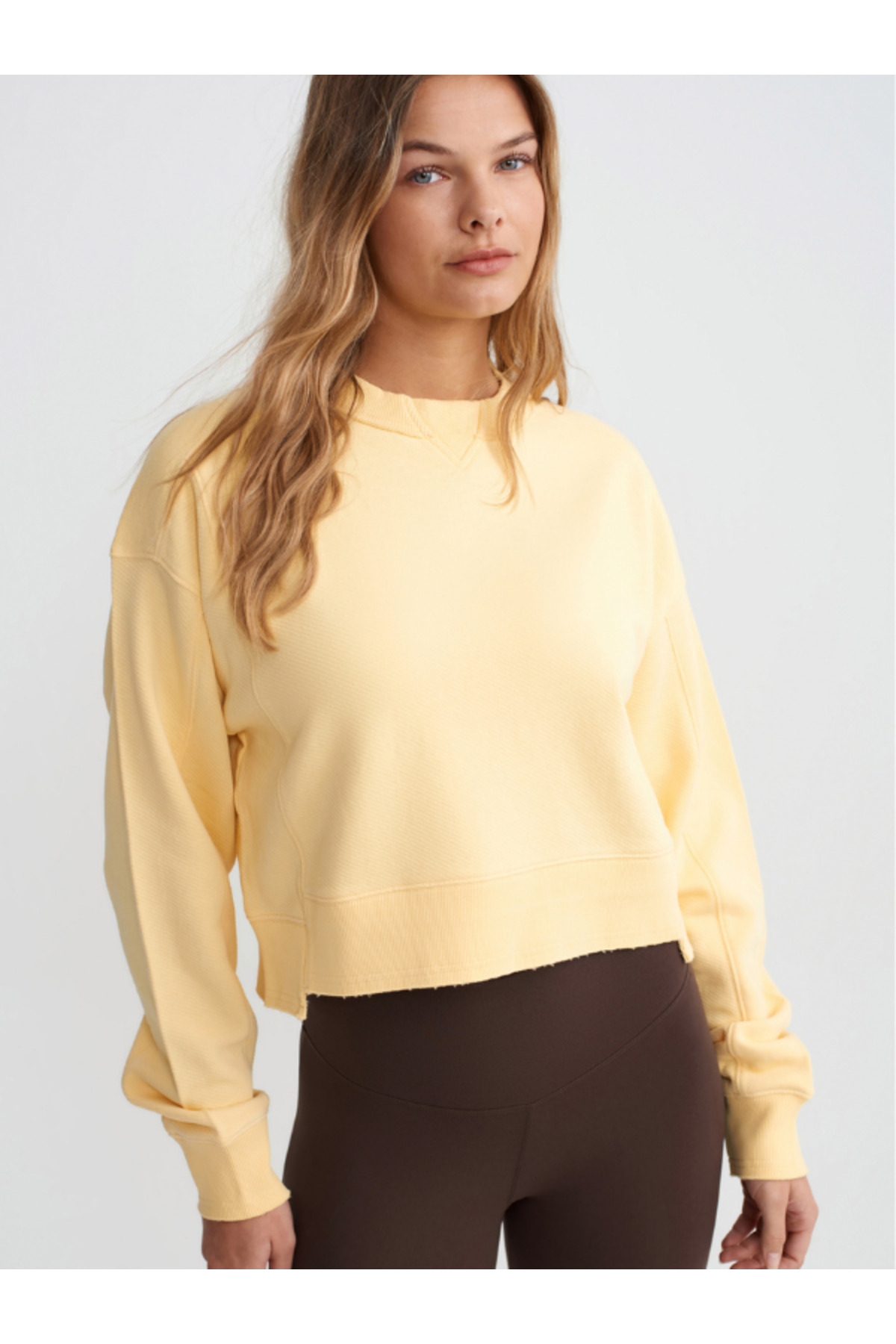 y.orstruly KADIN &100 PAMUK HAFİF OVERSIZE CROP SWEATSHIRT