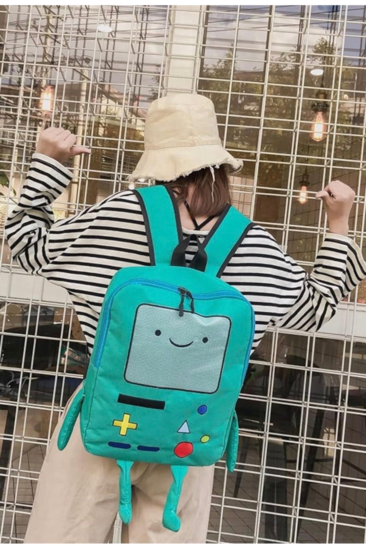 Köstebek Adventure Time BMO Mavi Sırt Çantası