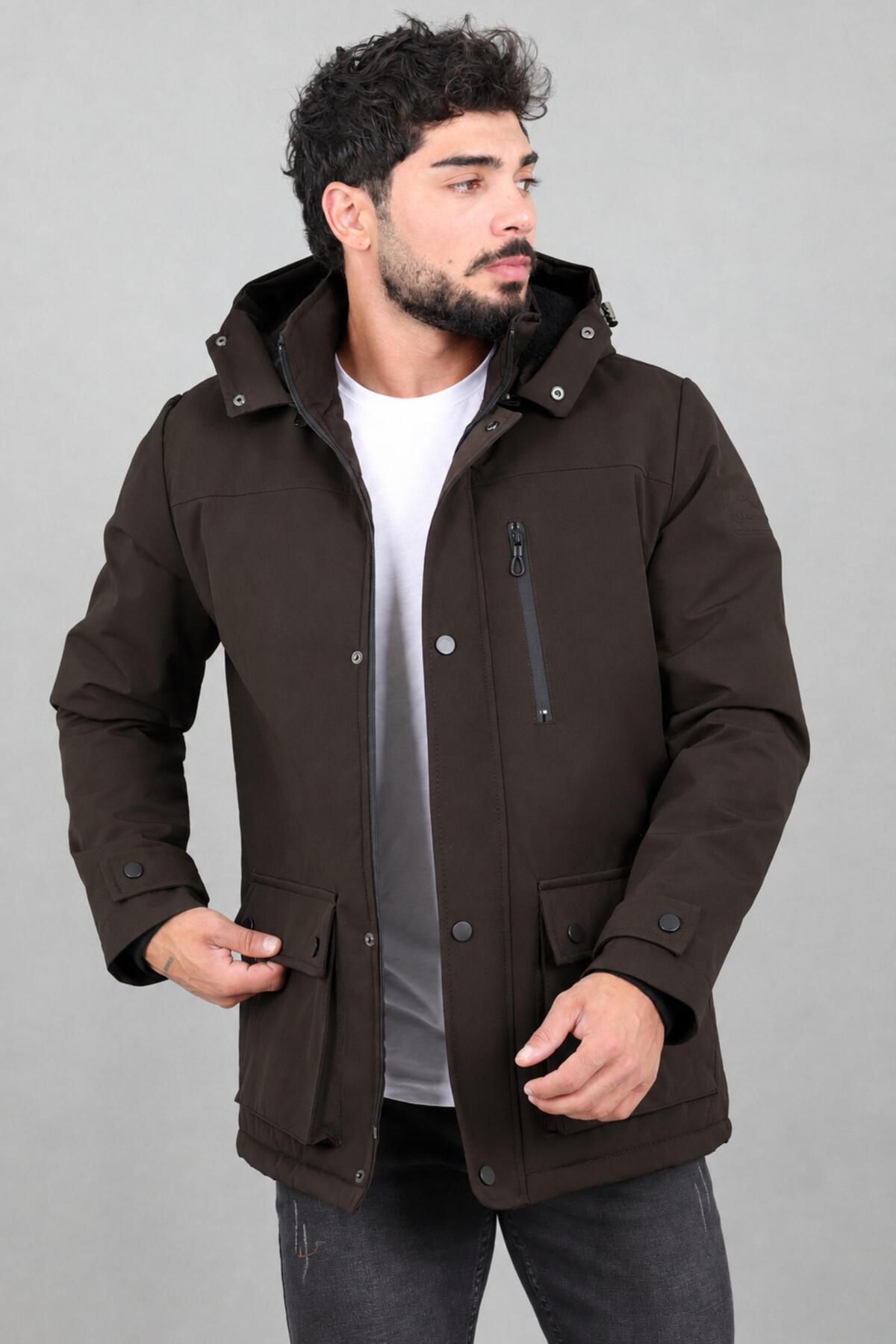 Stilkombin Box Kumaş Torba Cep İçi Kürklü Kışlık Mont Kaban PLDP 3037_50526