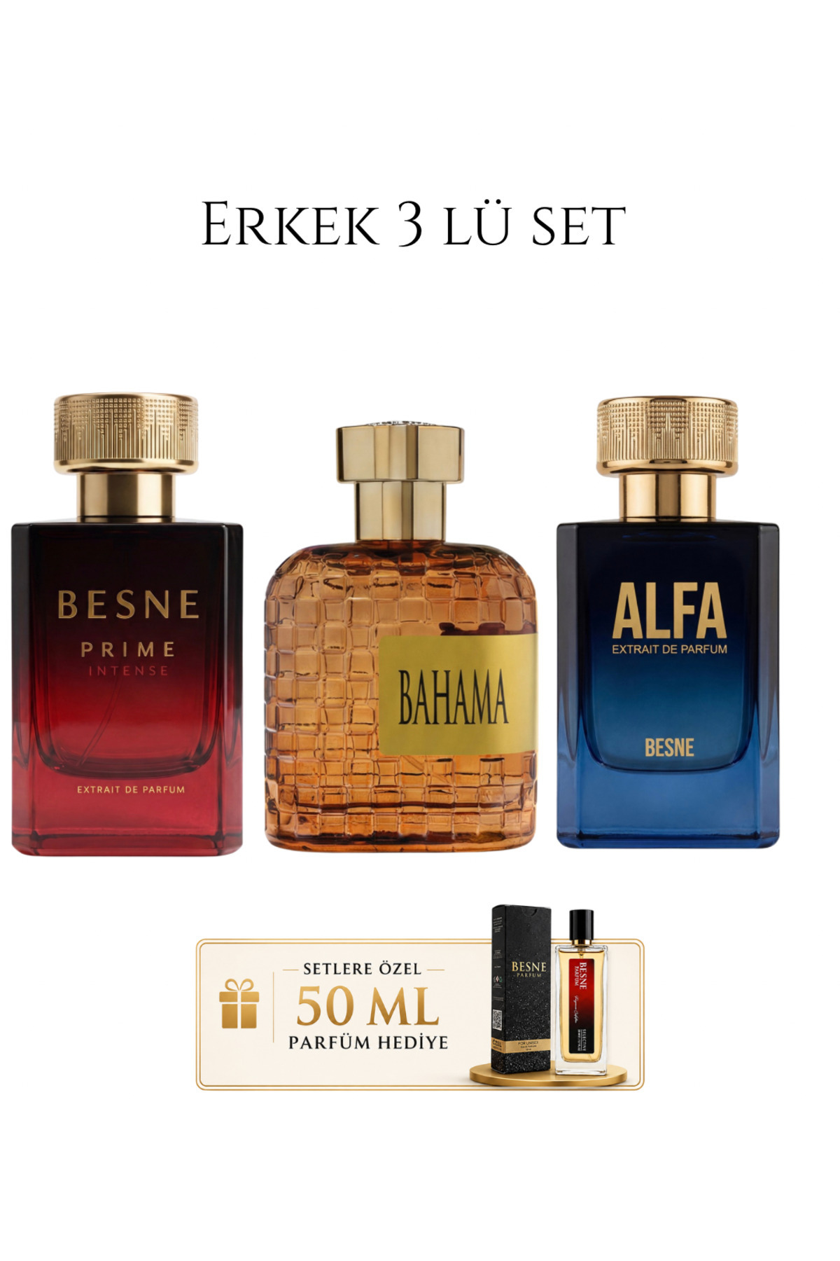besneparfum Besne parfüm alfa - bahama - prime intense 3 lü set — 8484