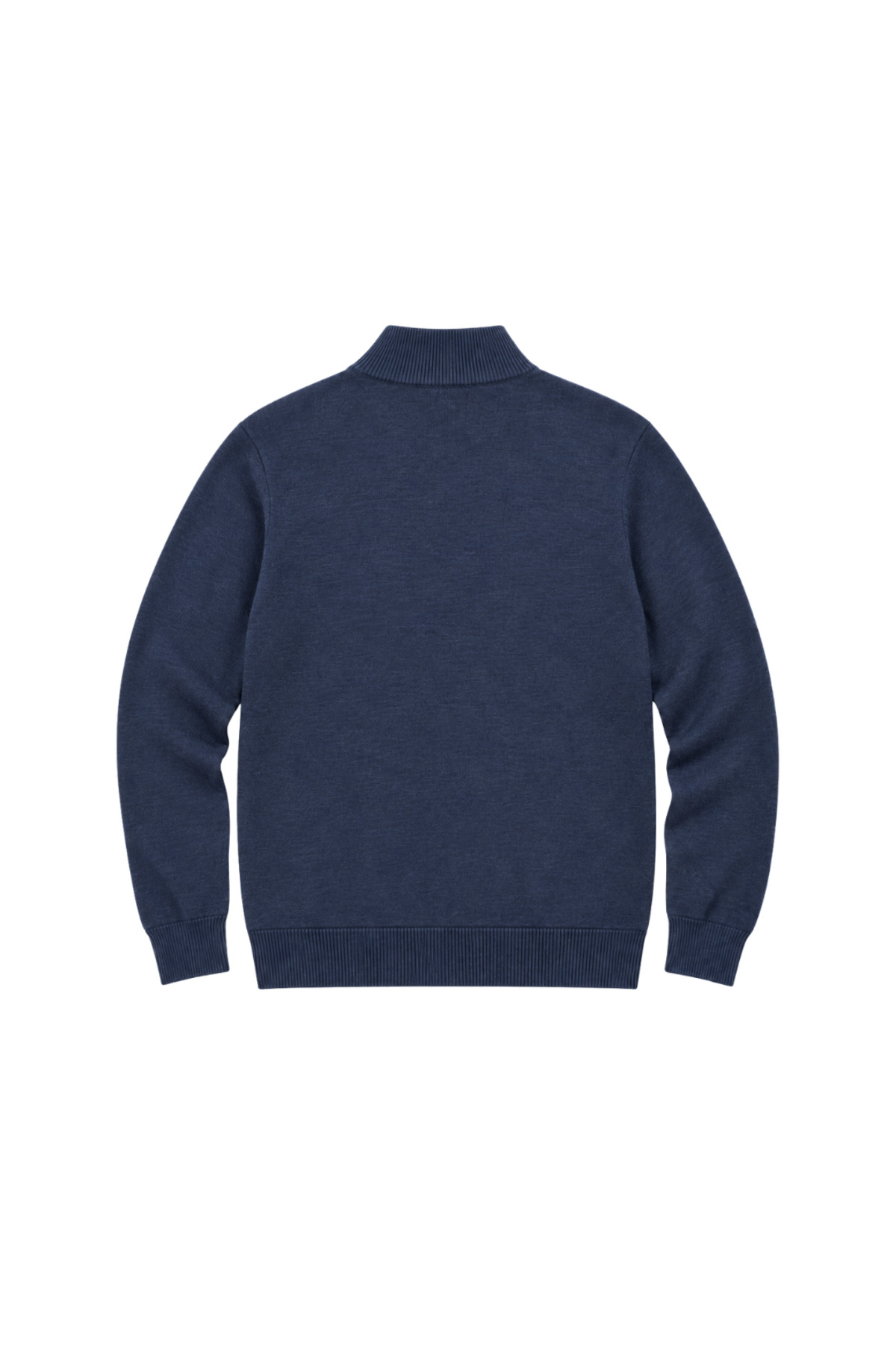 BattalModa Erkek Büyük Beden Melanj Lacivert Basic Cepli Triko Hırka 3XL-4XL-5XL-6XL görsel 5