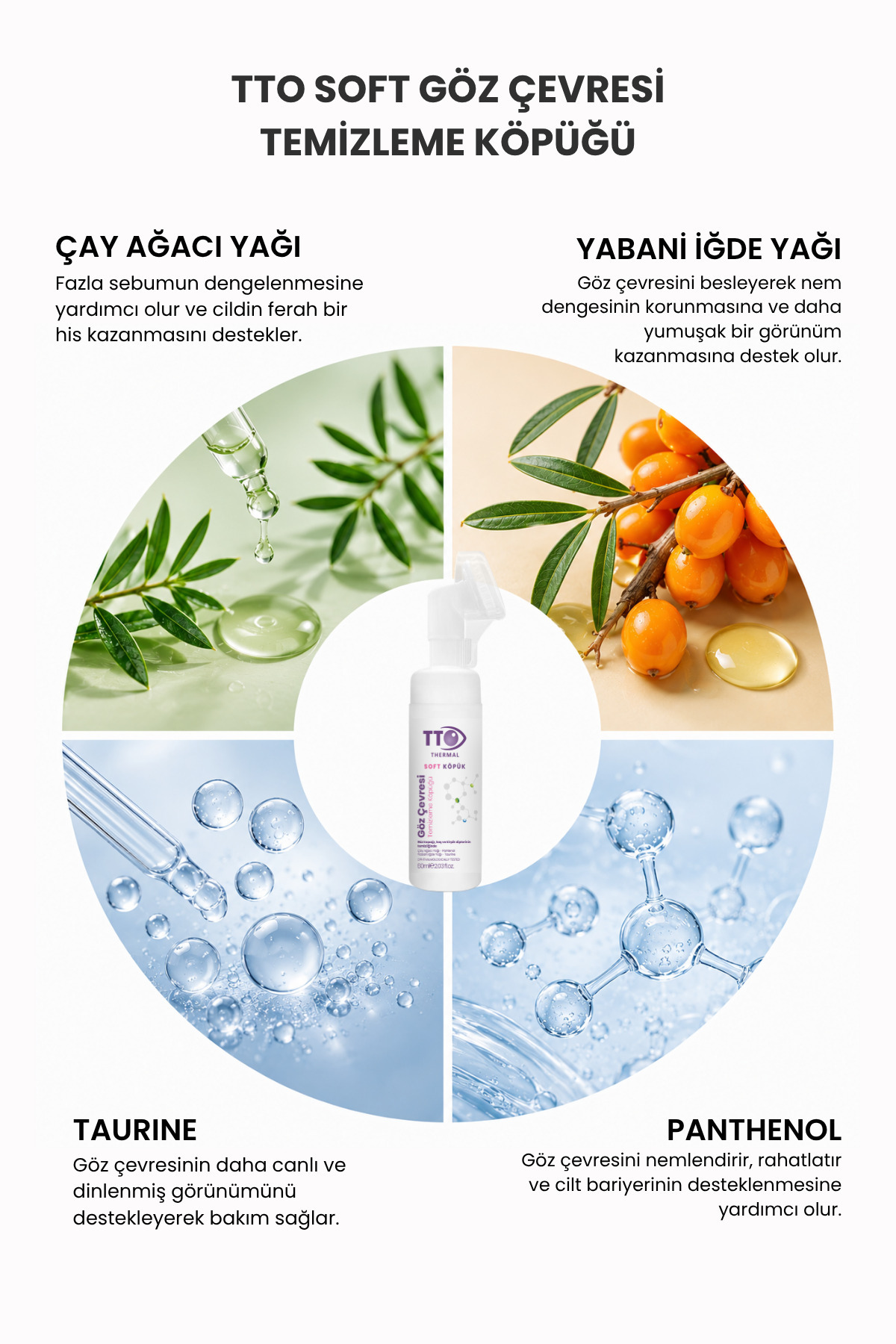 Göz Çevresi Temizleme Köpüğü 60 ml Aplikatörlü Soft — 8684576003430 — تصویر 3 از 9