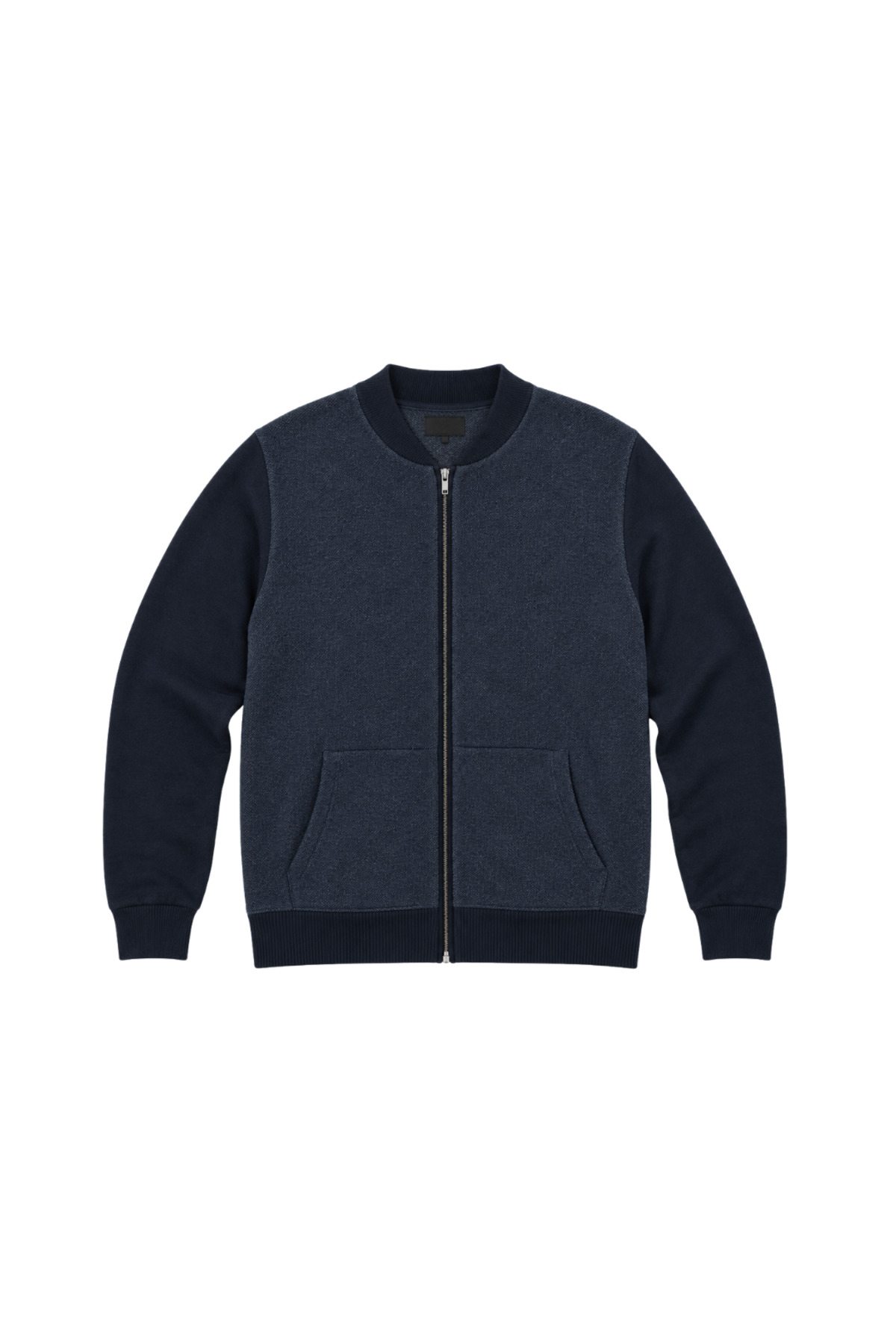 BattalModa Erkek Büyük Beden Melanj Lacivert Vento Cepli Triko Hırka 3XL-4XL-5XL-6XL görsel 4