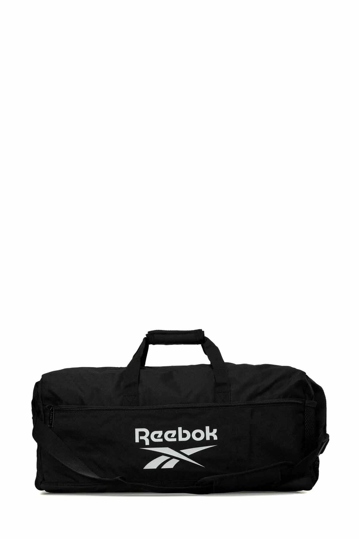 Reebok Unisex Siyah Spor Çantası Ayakkabı Bölmeli Omuz Askılı Fitness Antrenman Çantası 55X25X25CM görsel 4