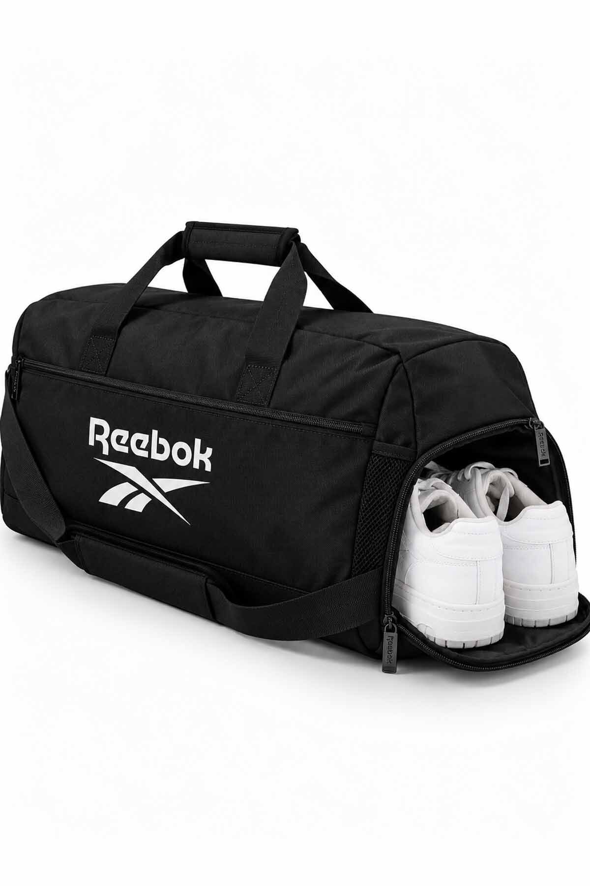 Reebok Unisex Fitness Spor Çantası Siyah Ayrı Ayakkabı Gözlü Omuz Askılı 55X25X25CM görsel 3