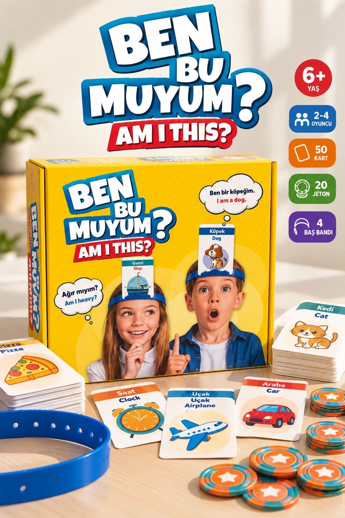 Gargamel Ben Bu Muyum? Am I This? Eğitici Tahmin Oyunu 6+ Yaş 2-4 Kişilik 50 Kartlı