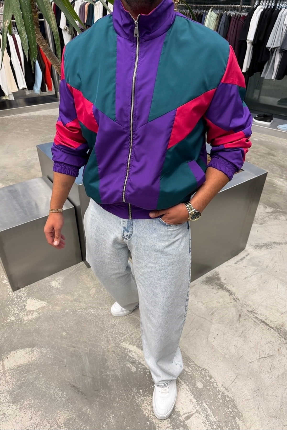 Helen Goods Yeni Sezon Erkek Vintage 90's Oversize Bomber Ceket görsel 2