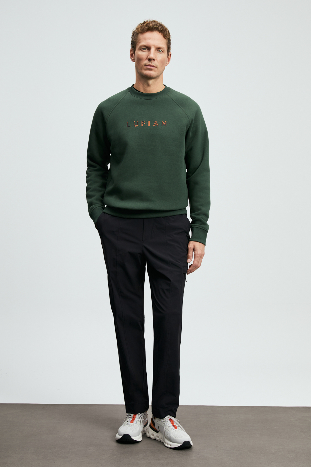 Lufian Bren Erkek Sweatshirt Çimen Yeşili görsel 2