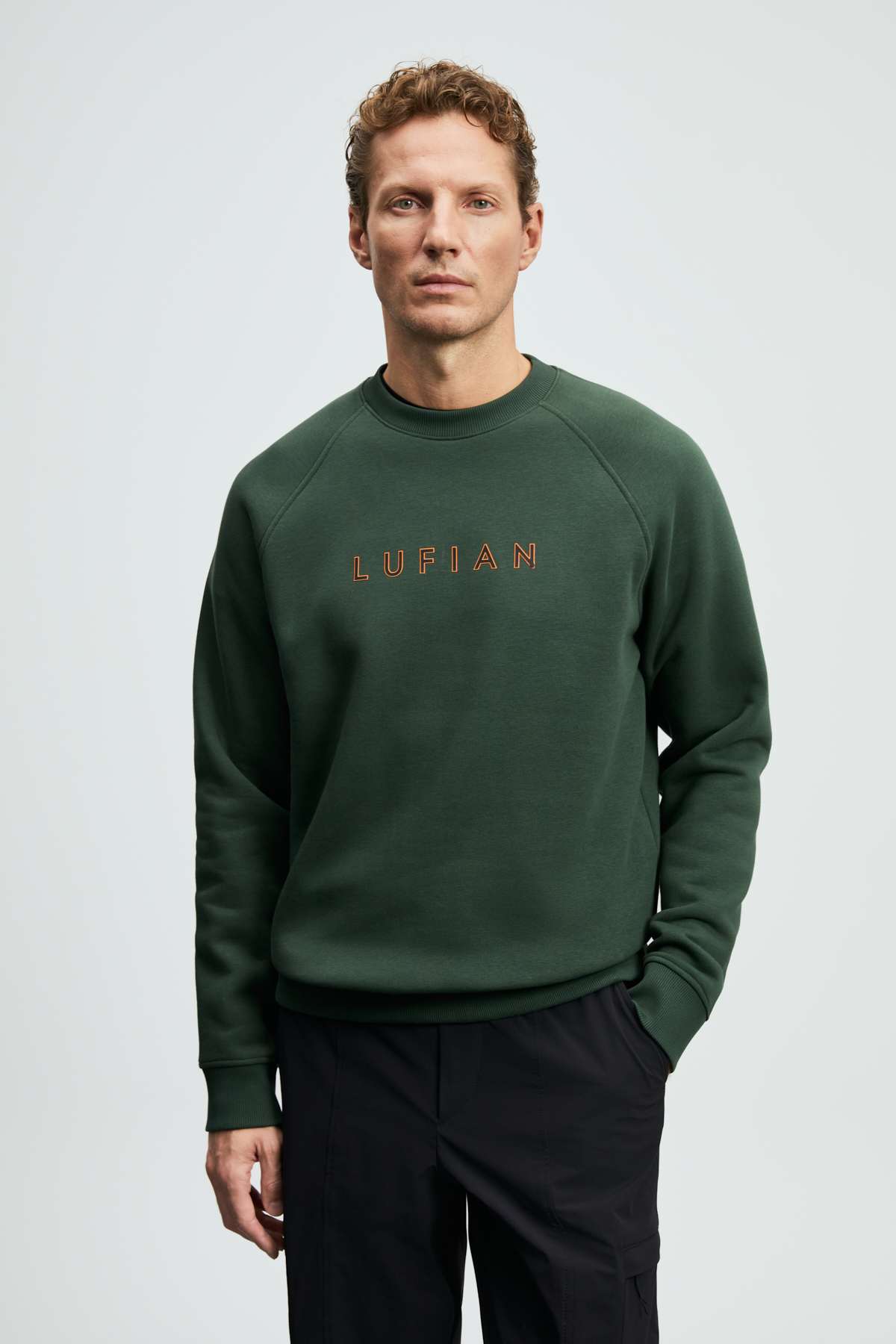 Lufian Bren Erkek Sweatshirt Çimen Yeşili