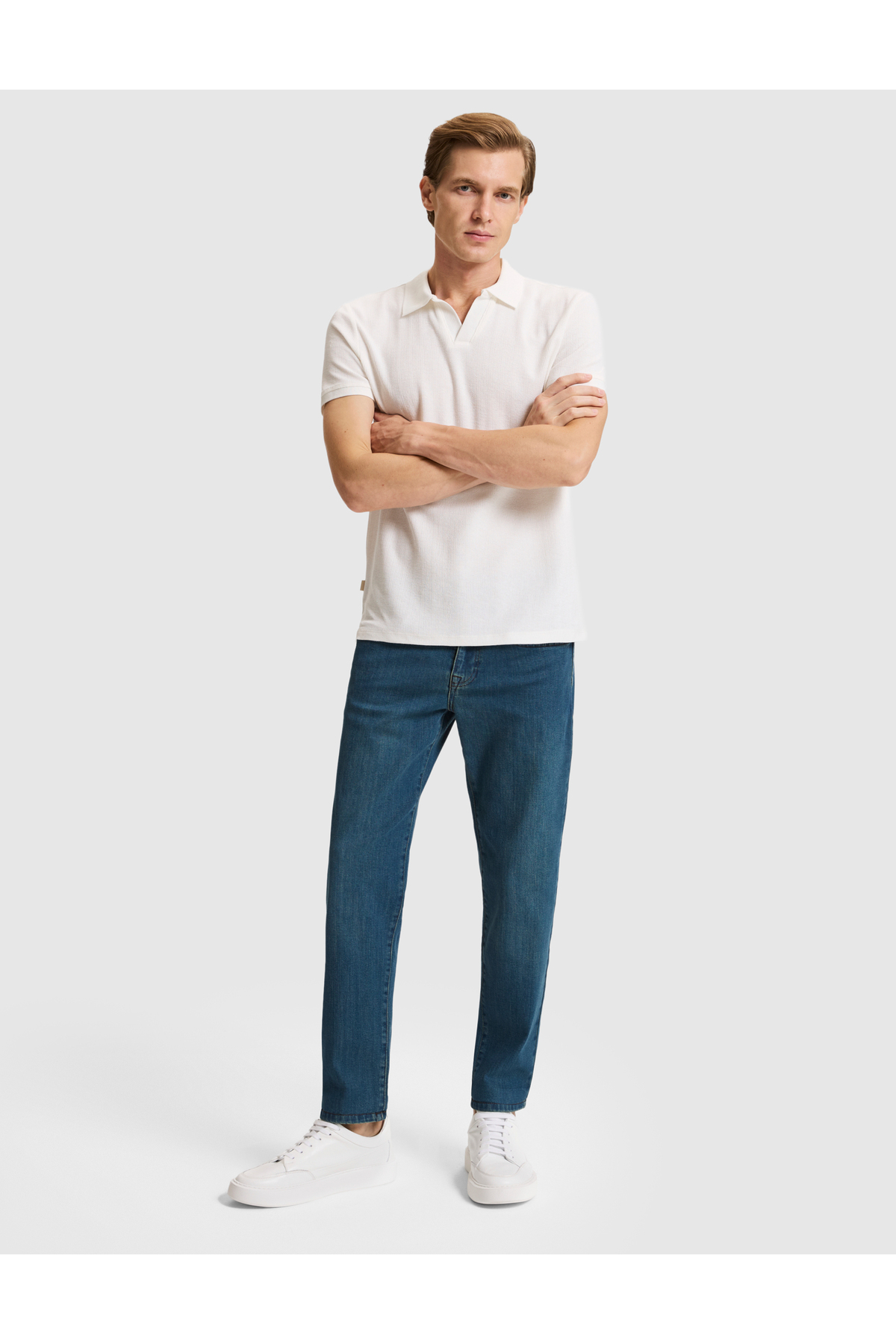 شلوار جین اسلیم فیت جدید ماوی 50331416-VR036 پیر کاردین شلوار جین Pierre Cardin