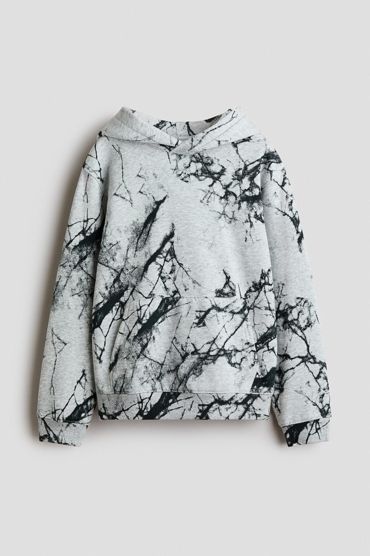 تاپ طرح‌دار کلاه‌دار با آستر پشمی اچ اند ام سویشرت H&M